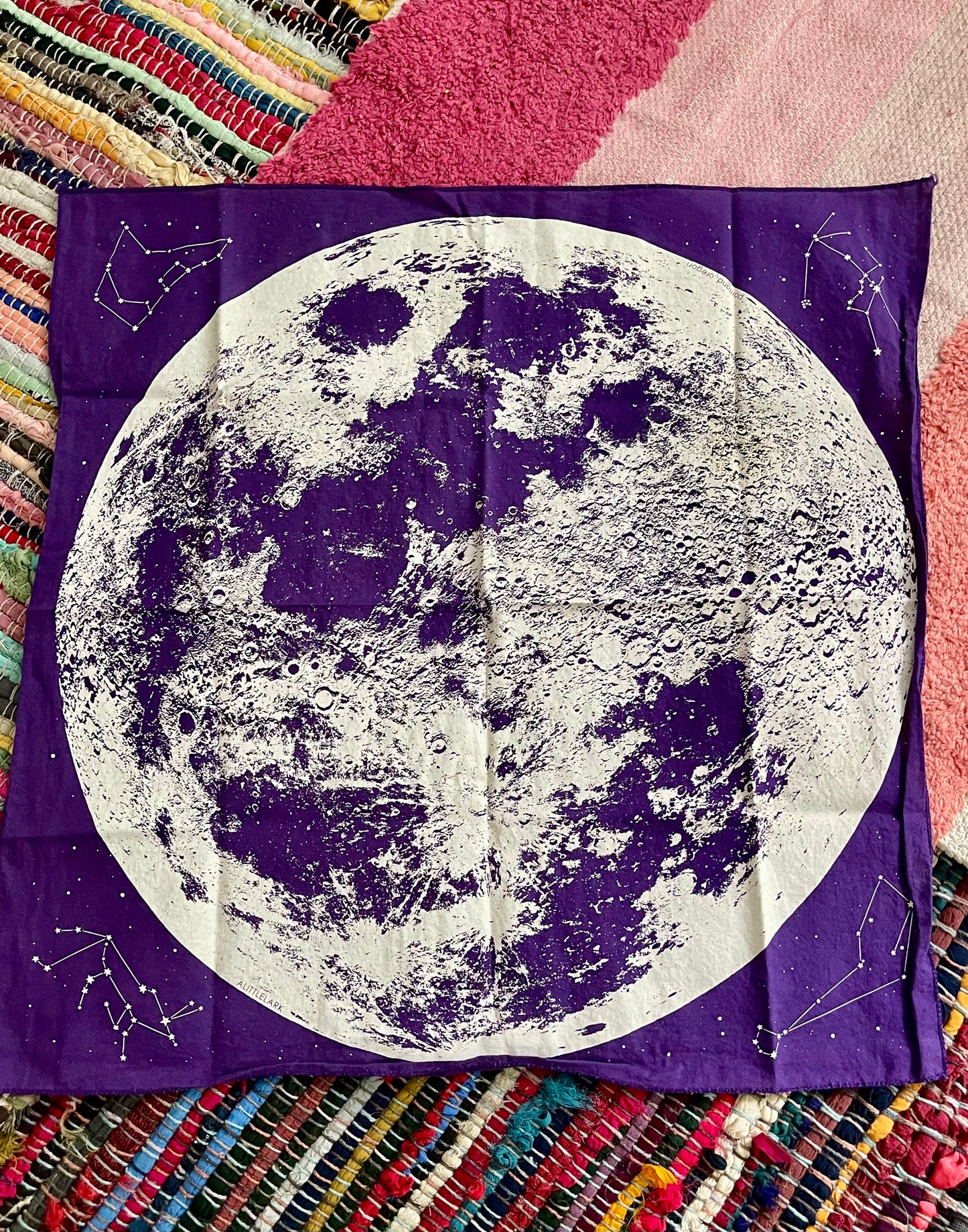 moon altar or tarot cloth (used)