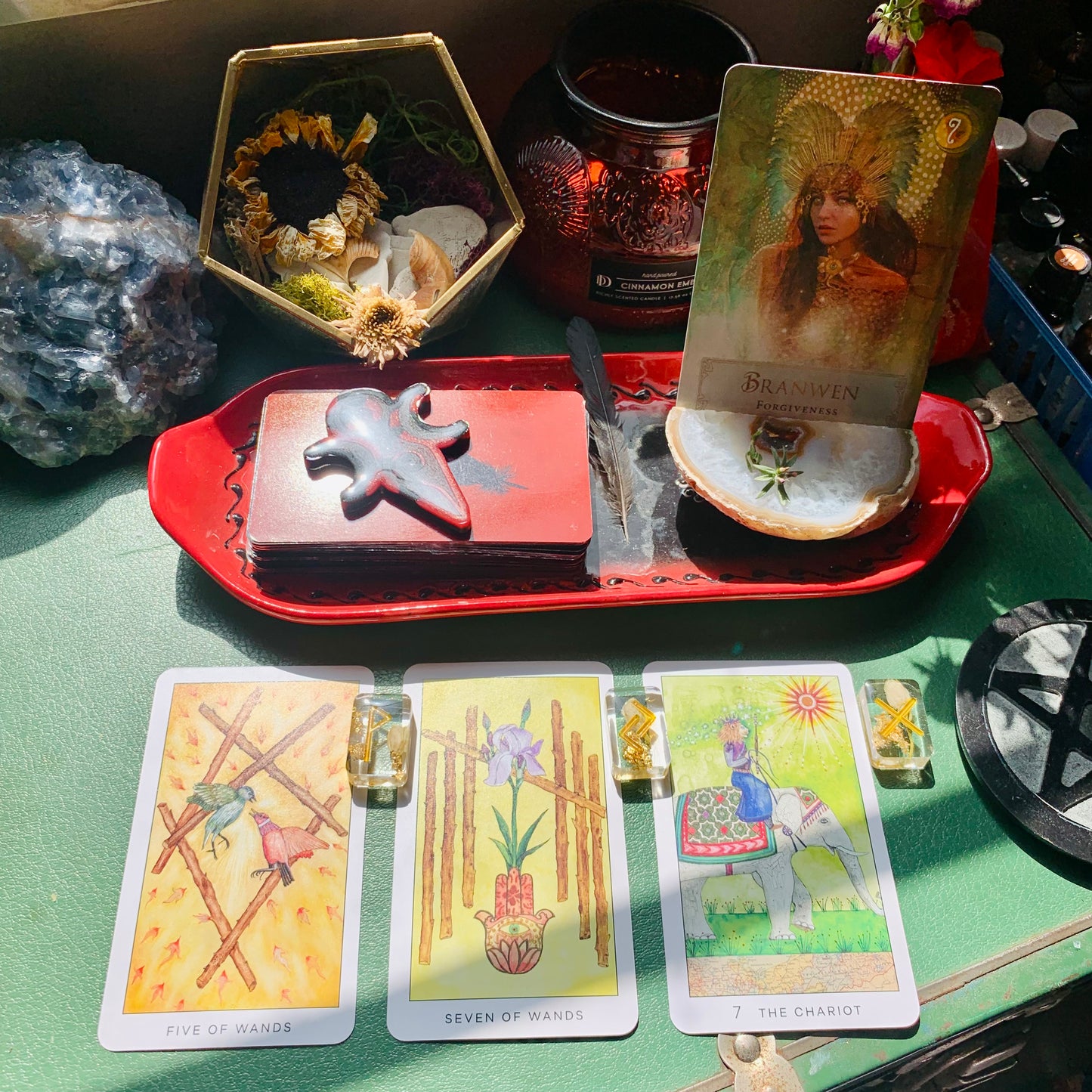 tarot reading | grand slam: 3 cards + runes