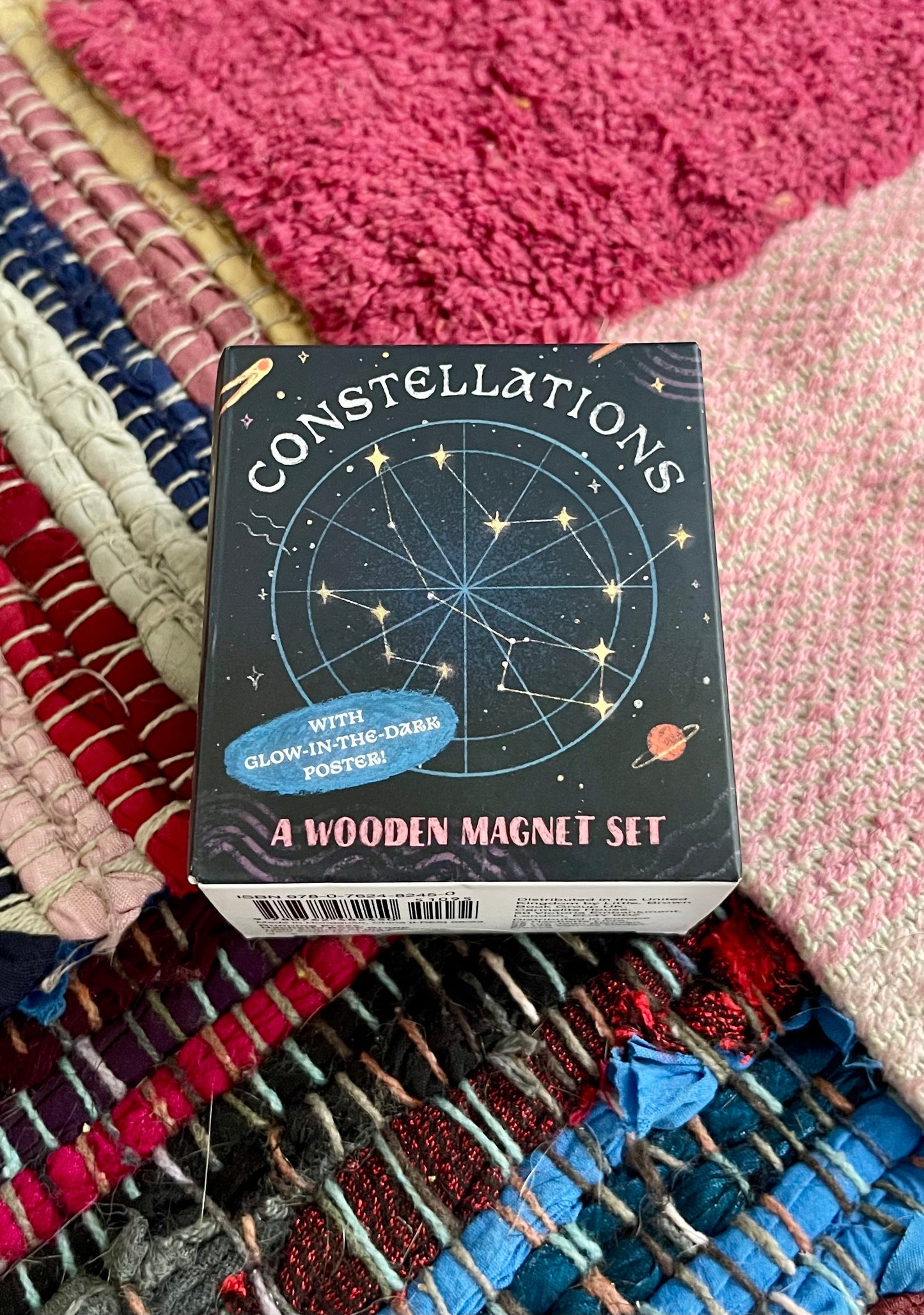 Constellations: A Wooden Magnet Set with glow in the dark poster (unopened)