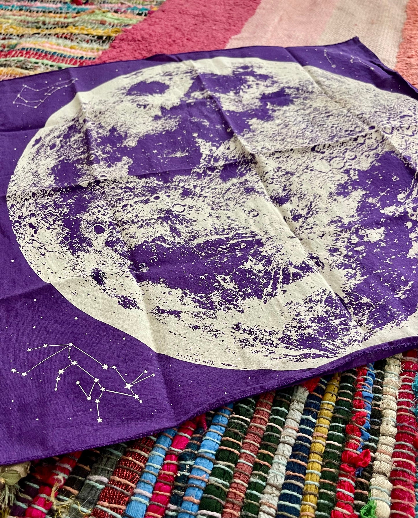 moon altar or tarot cloth (used)