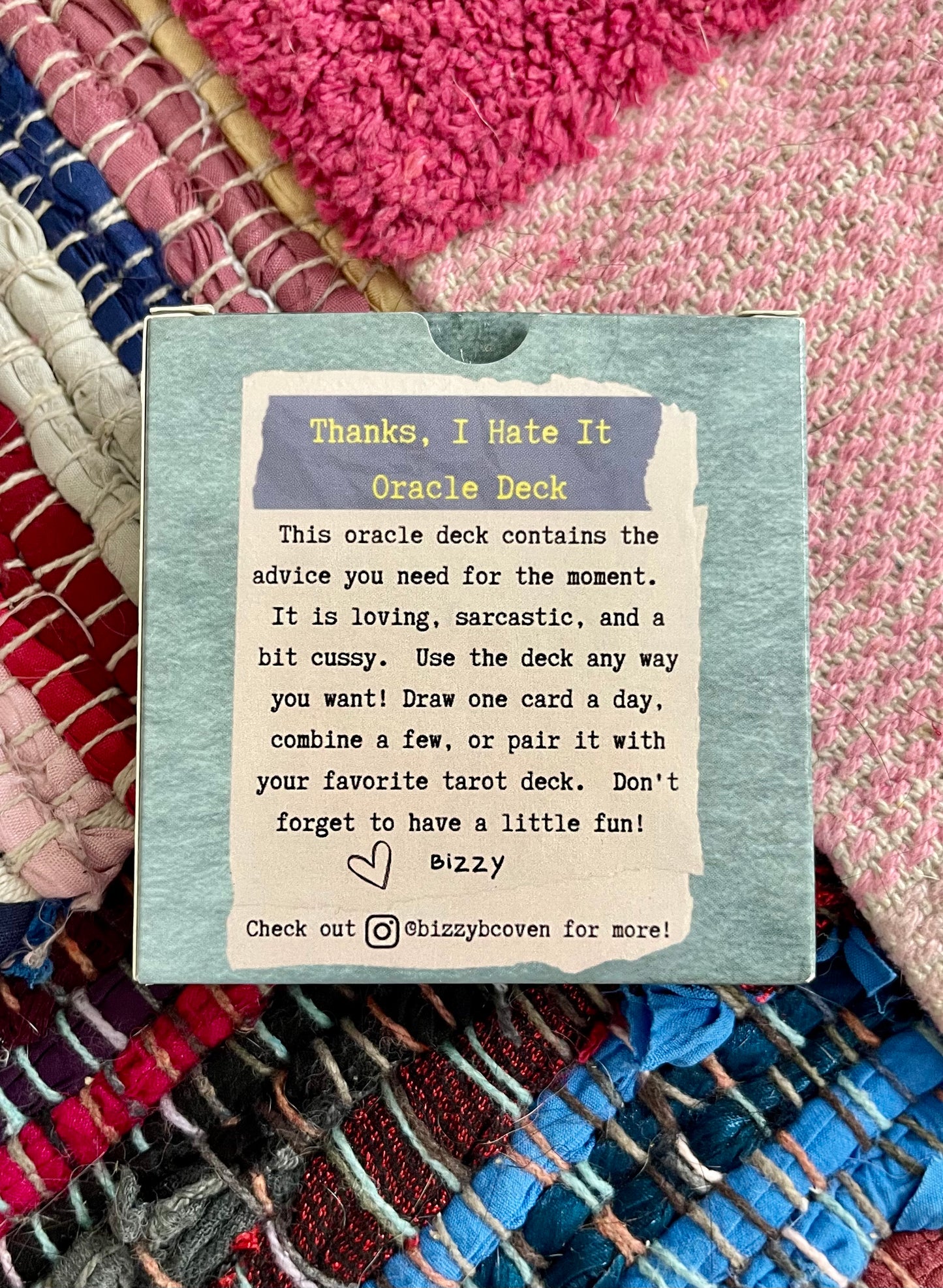 Thanks, I Hate It Oracle Deck by @bizzybcoven (used)