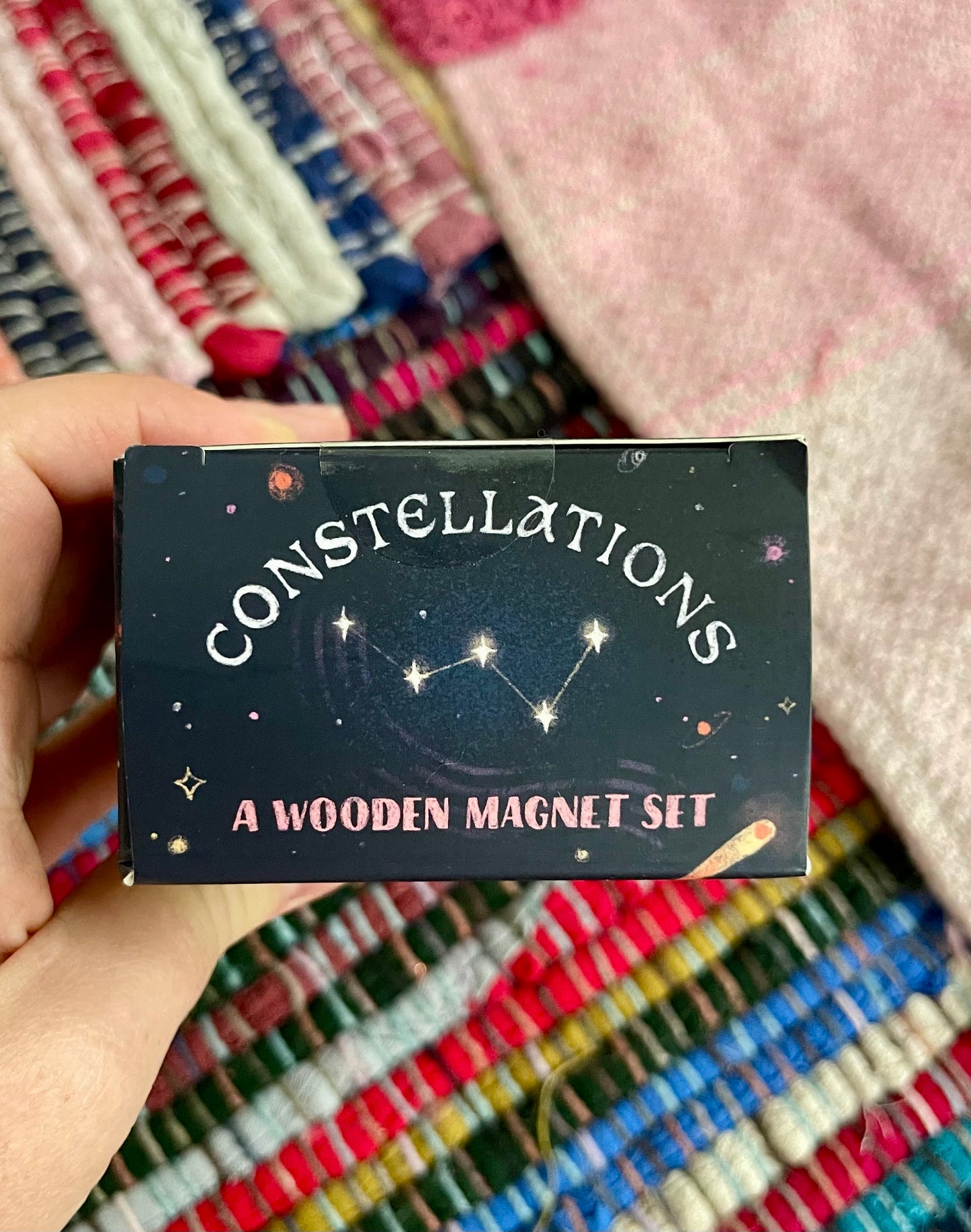 Constellations: A Wooden Magnet Set with glow in the dark poster (unopened)