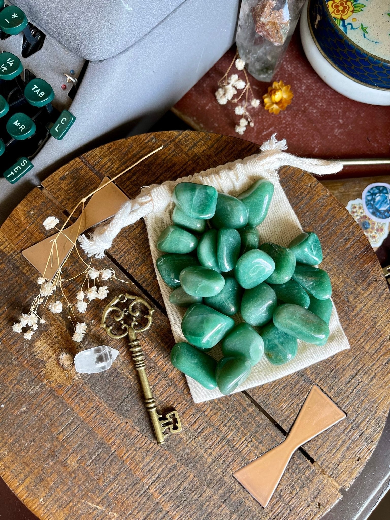 dark green aventurine | tumbled - lil shop of light & love