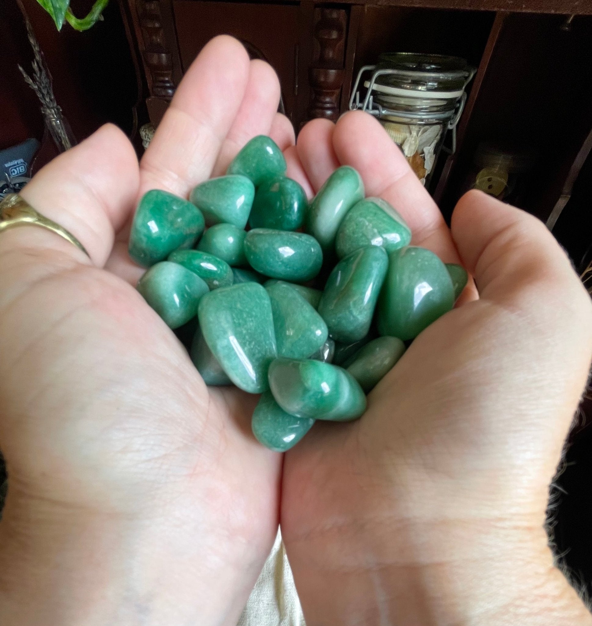 dark green aventurine | tumbled - lil shop of light & love