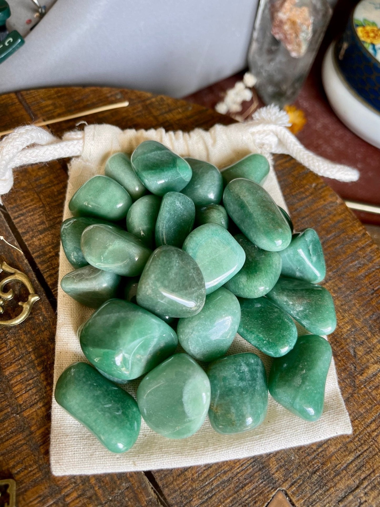 dark green aventurine | tumbled - lil shop of light & love