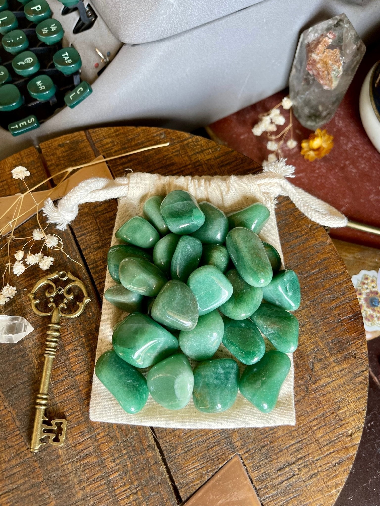 dark green aventurine | tumbled - lil shop of light & love