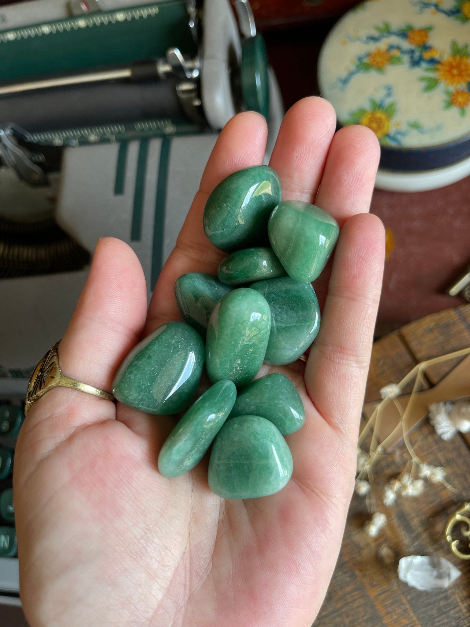 dark green aventurine | tumbled - lil shop of light & love