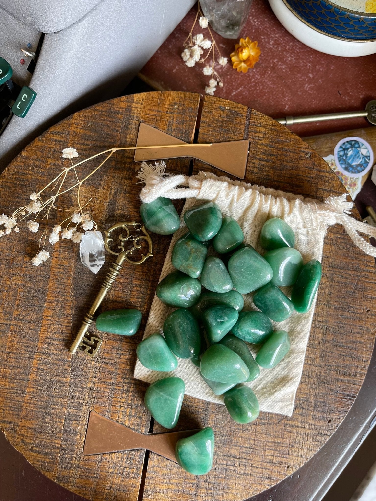 dark green aventurine | tumbled - lil shop of light & love