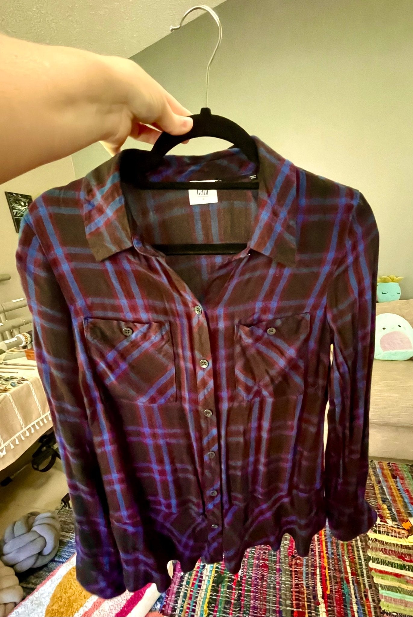 flannel blouse (used) - Lil Shop of Light & Love
