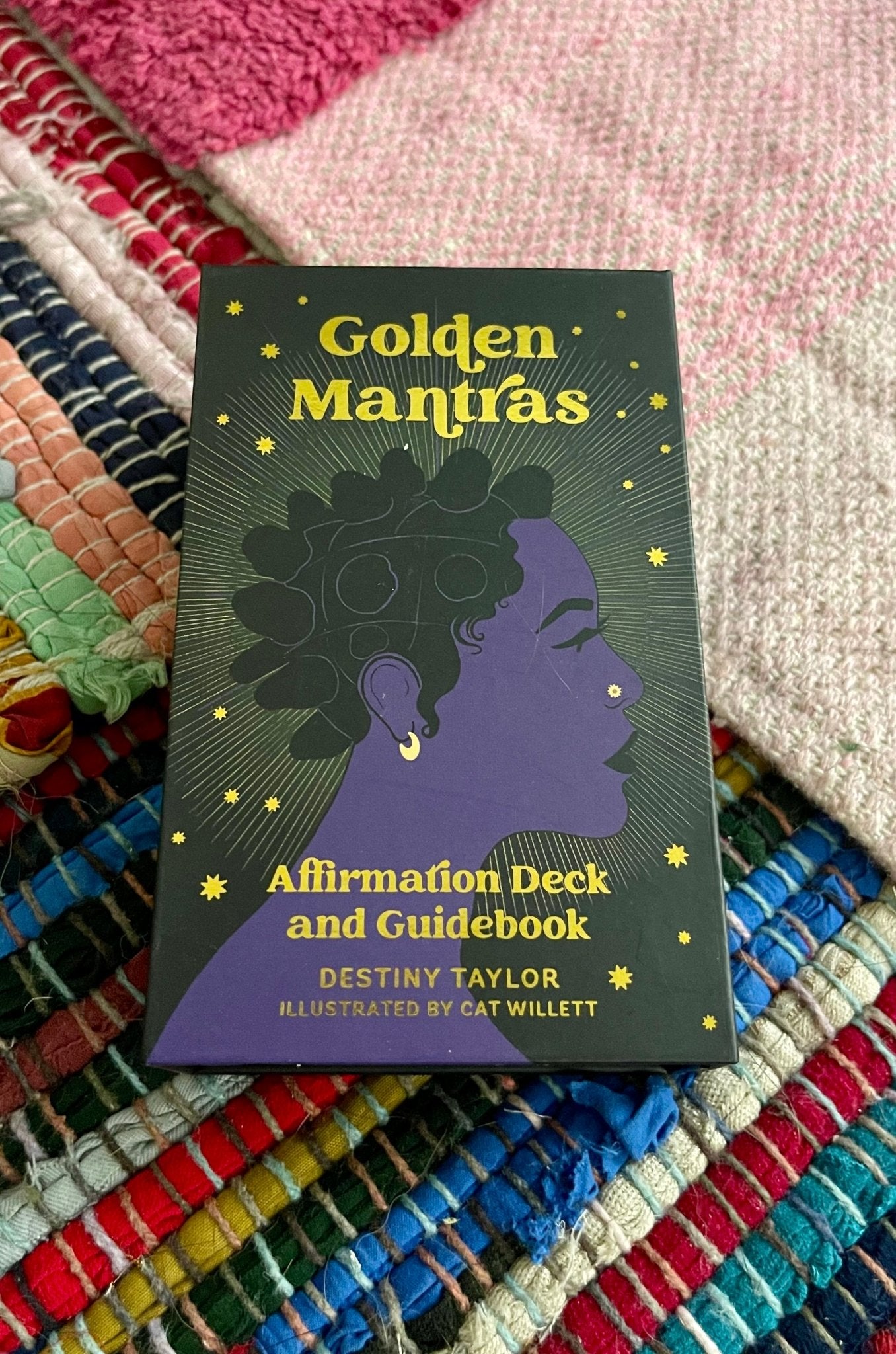 Golden Mantras Affirmation Deck and Guidebook by Destiny Taylor (like new) - Lil Shop of Light & Love