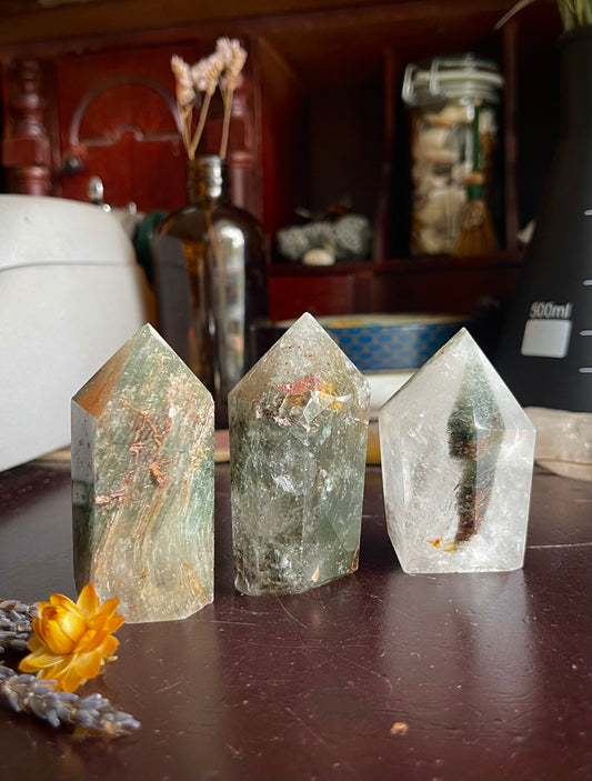 garden quartz polished points