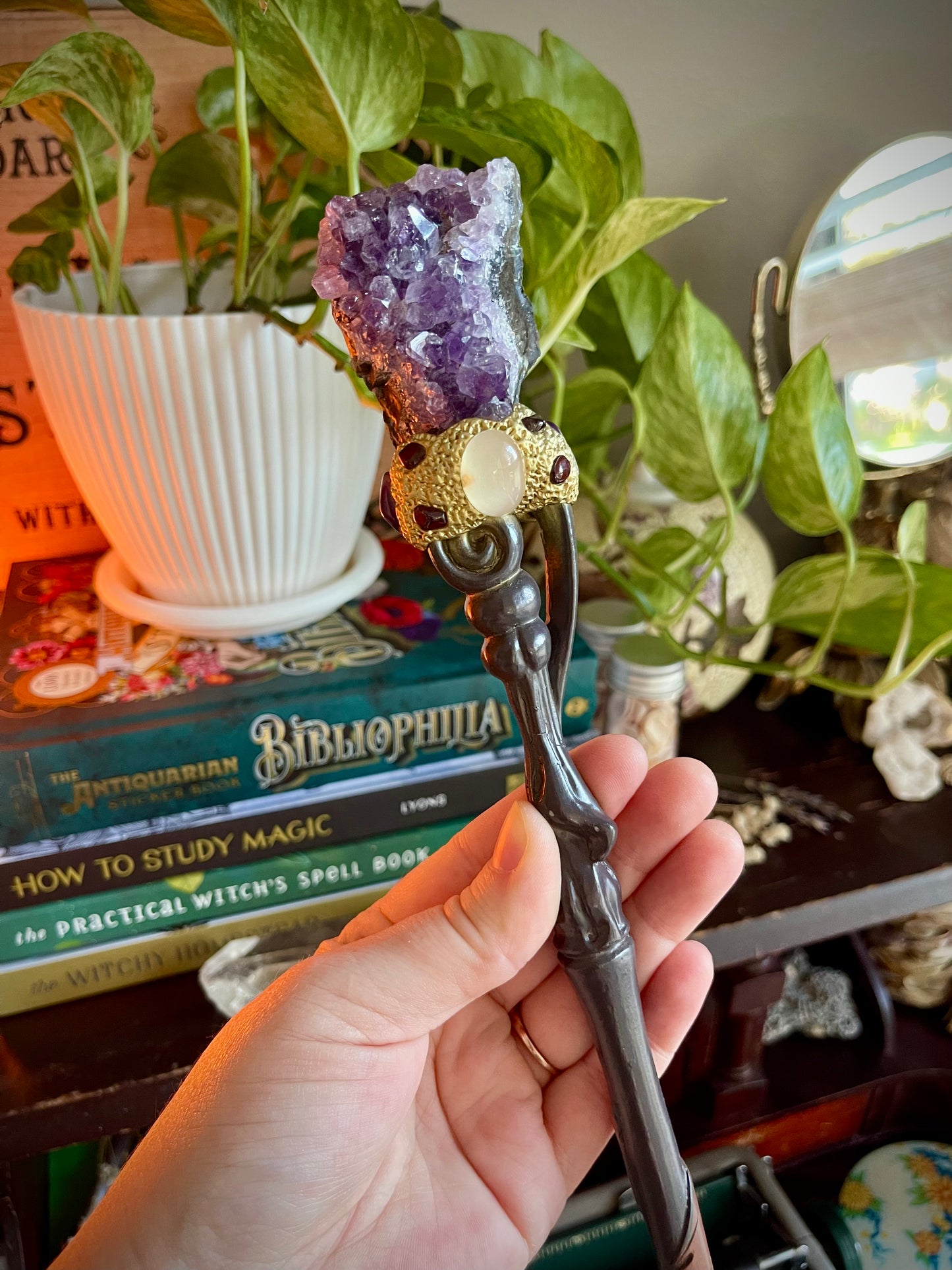 amethyst crystal wand