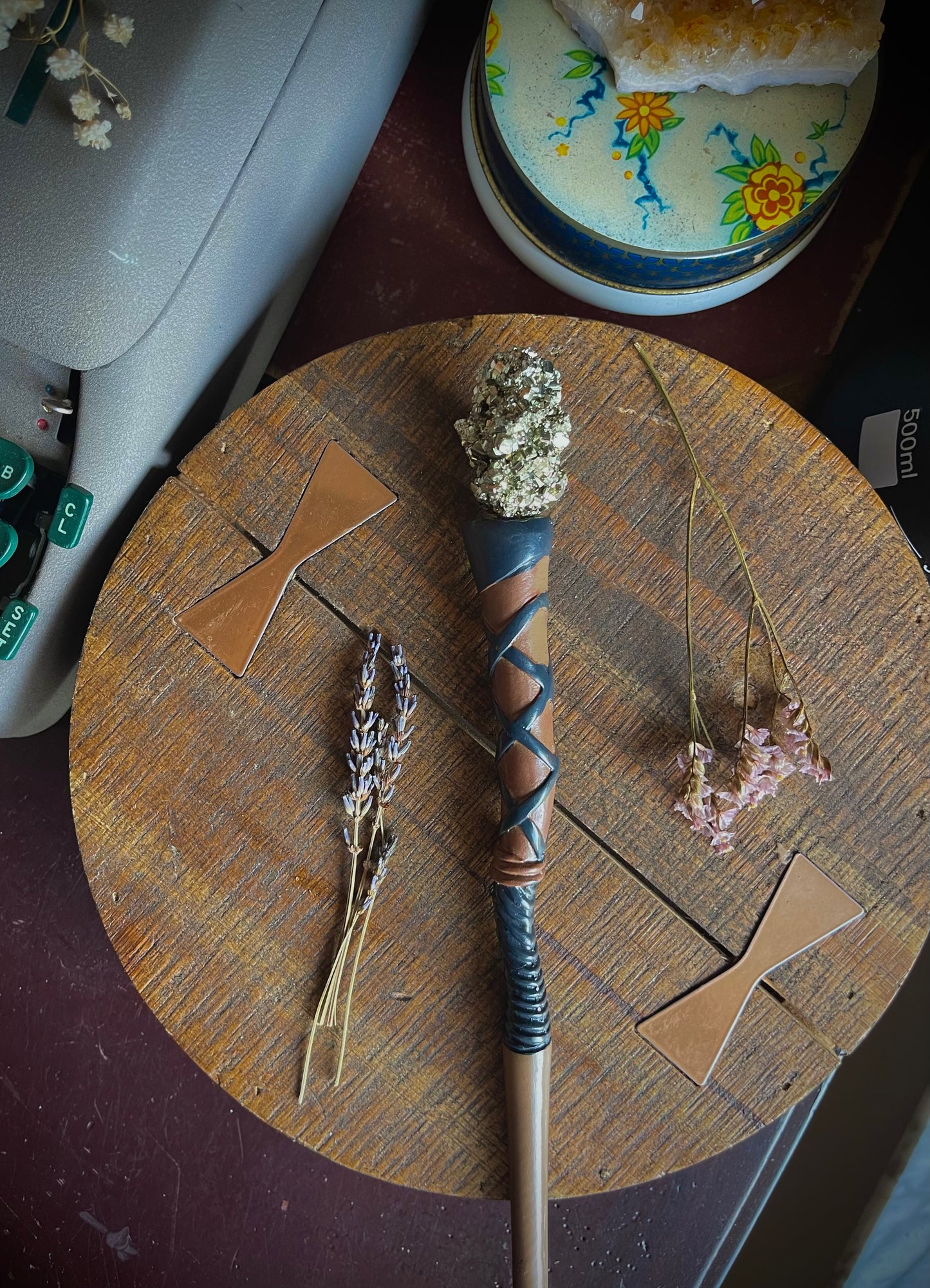 pyrite crystal wand