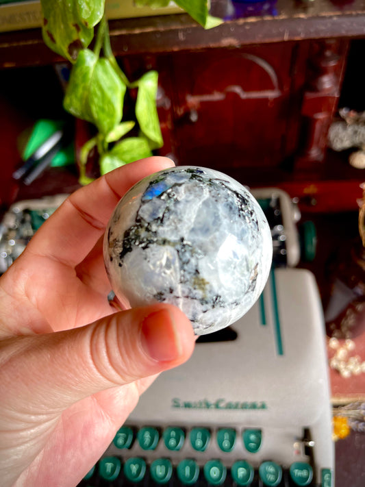 rainbow moonstone spheres