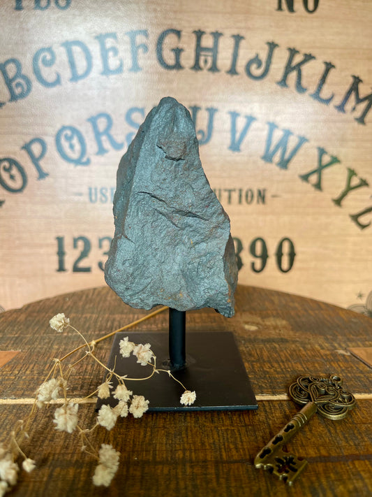 rough hematite on stand