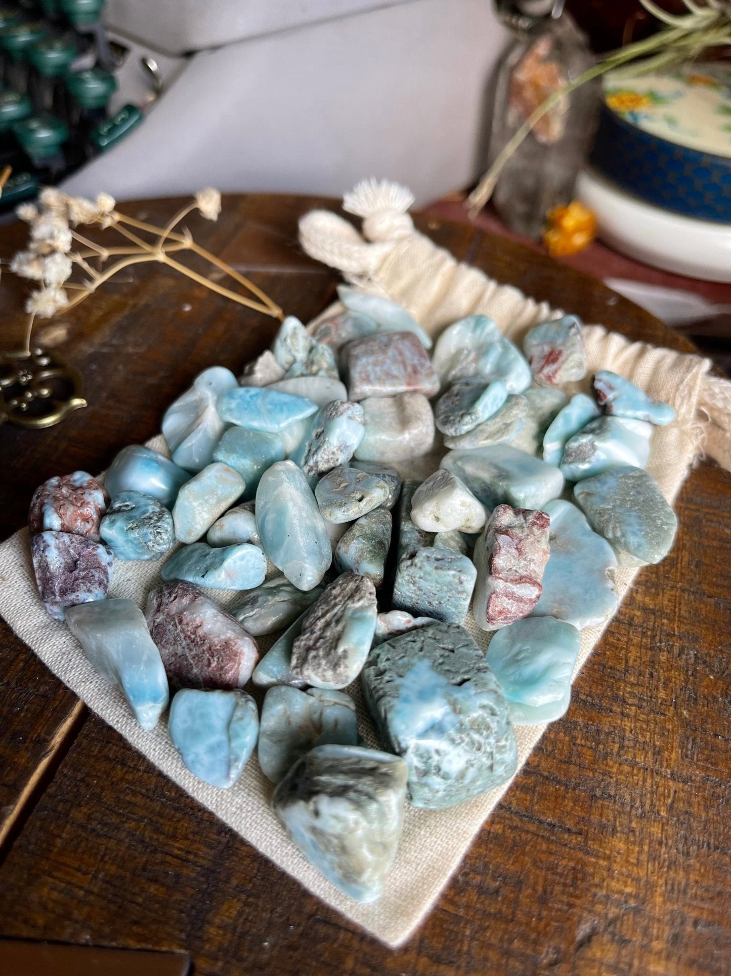 larimar stones | tumbled - lil shop of light & love