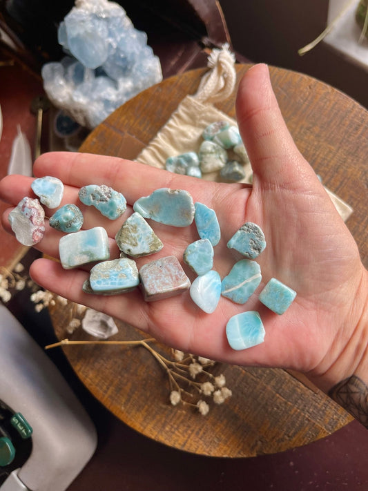larimar stones | tumbled - lil shop of light & love