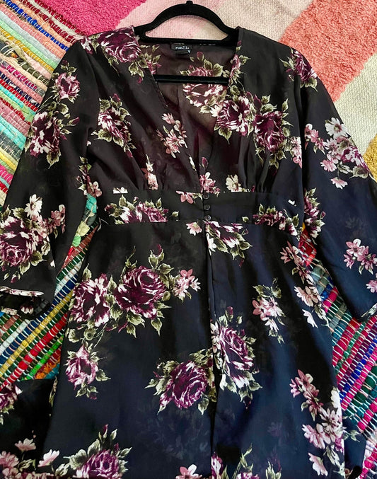 long, sheer button up dress (used) - Lil Shop of Light & Love