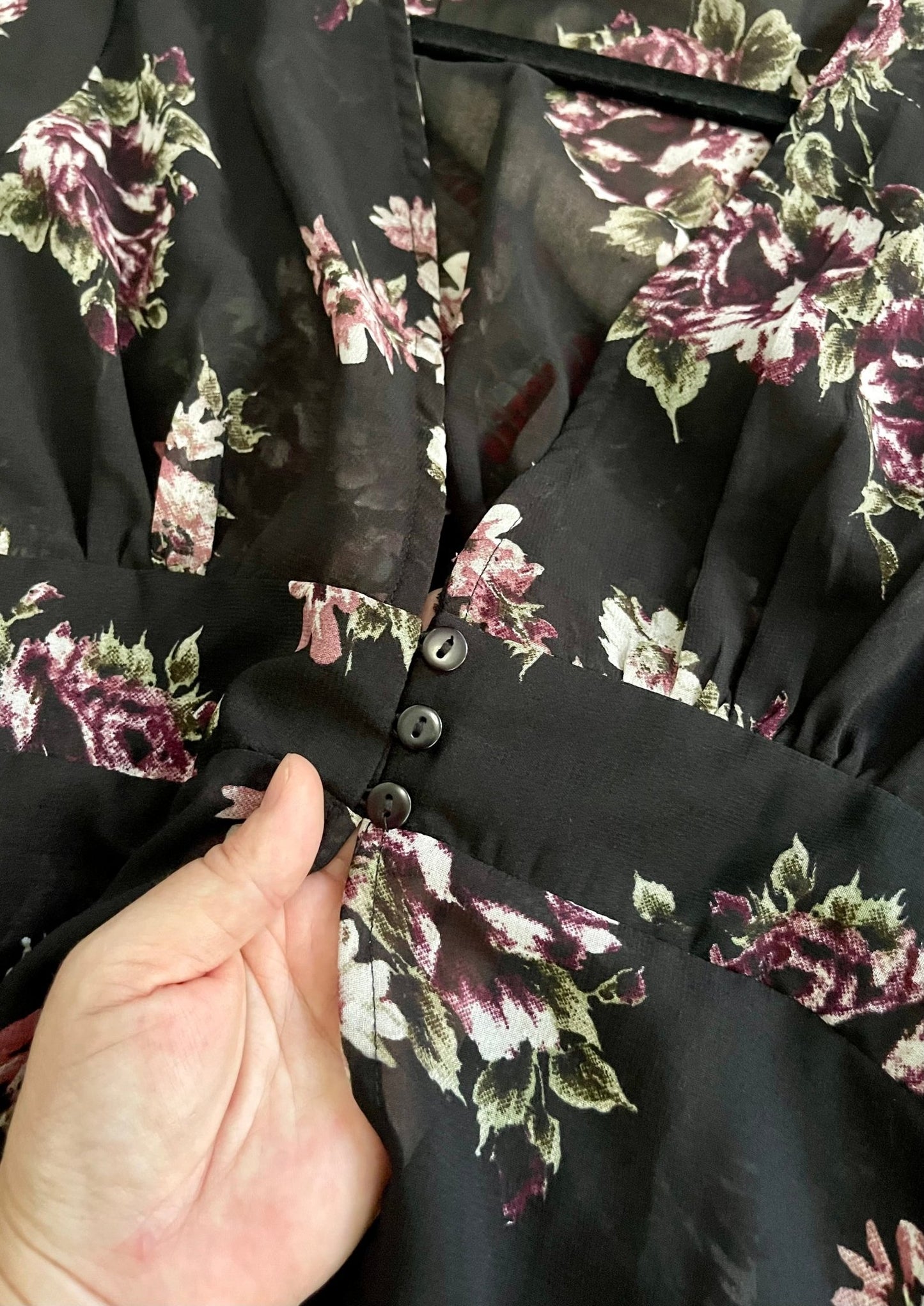 long, sheer button up dress (used) - Lil Shop of Light & Love