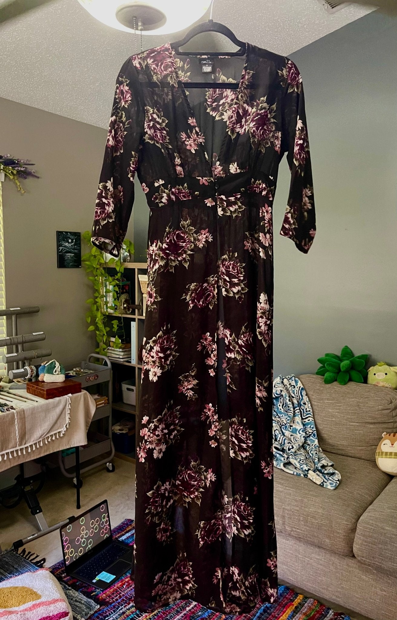 long, sheer button up dress (used) - Lil Shop of Light & Love