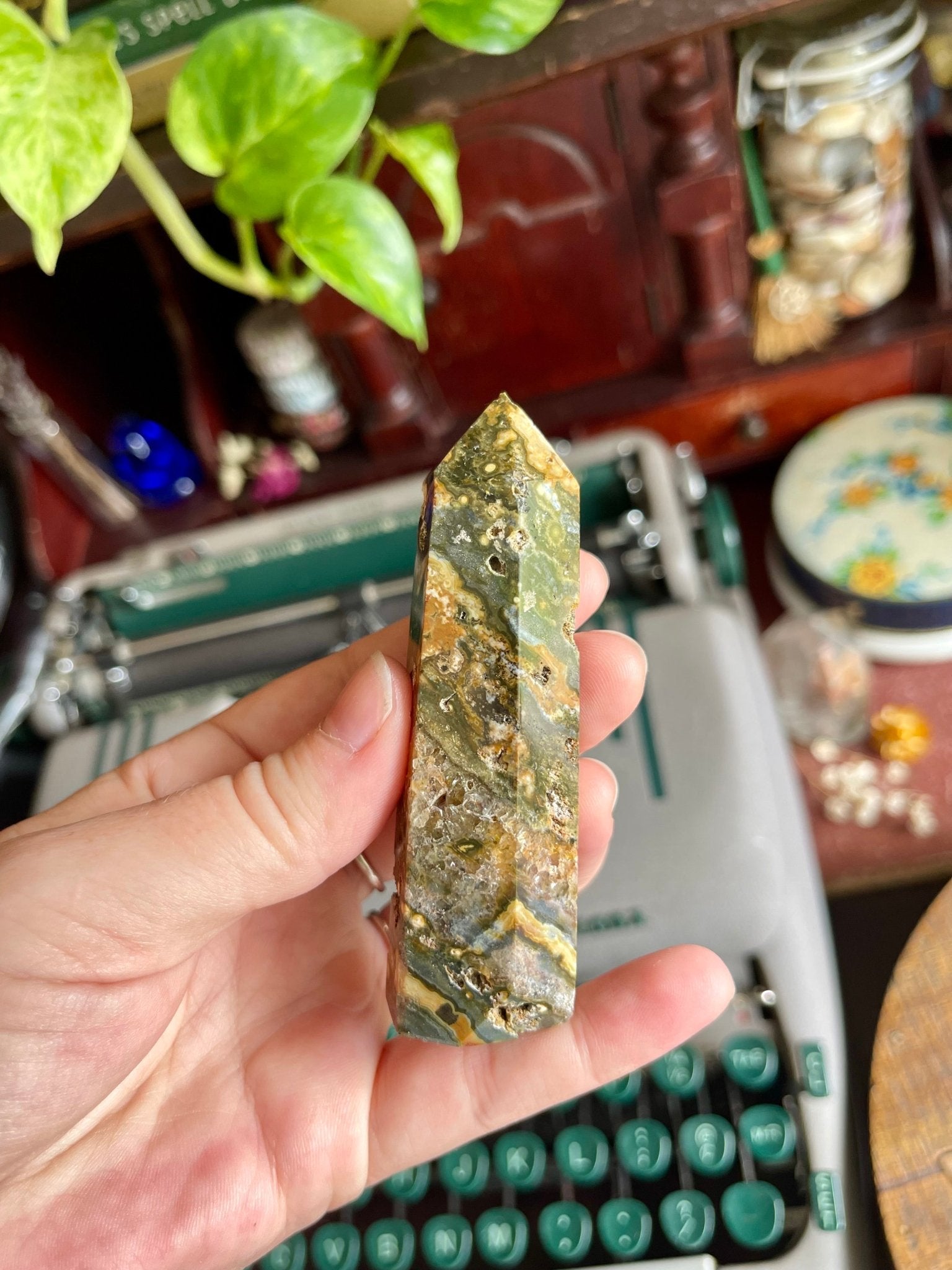 ocean jasper towers (orbicular chalcedony) - lil shop of light & love