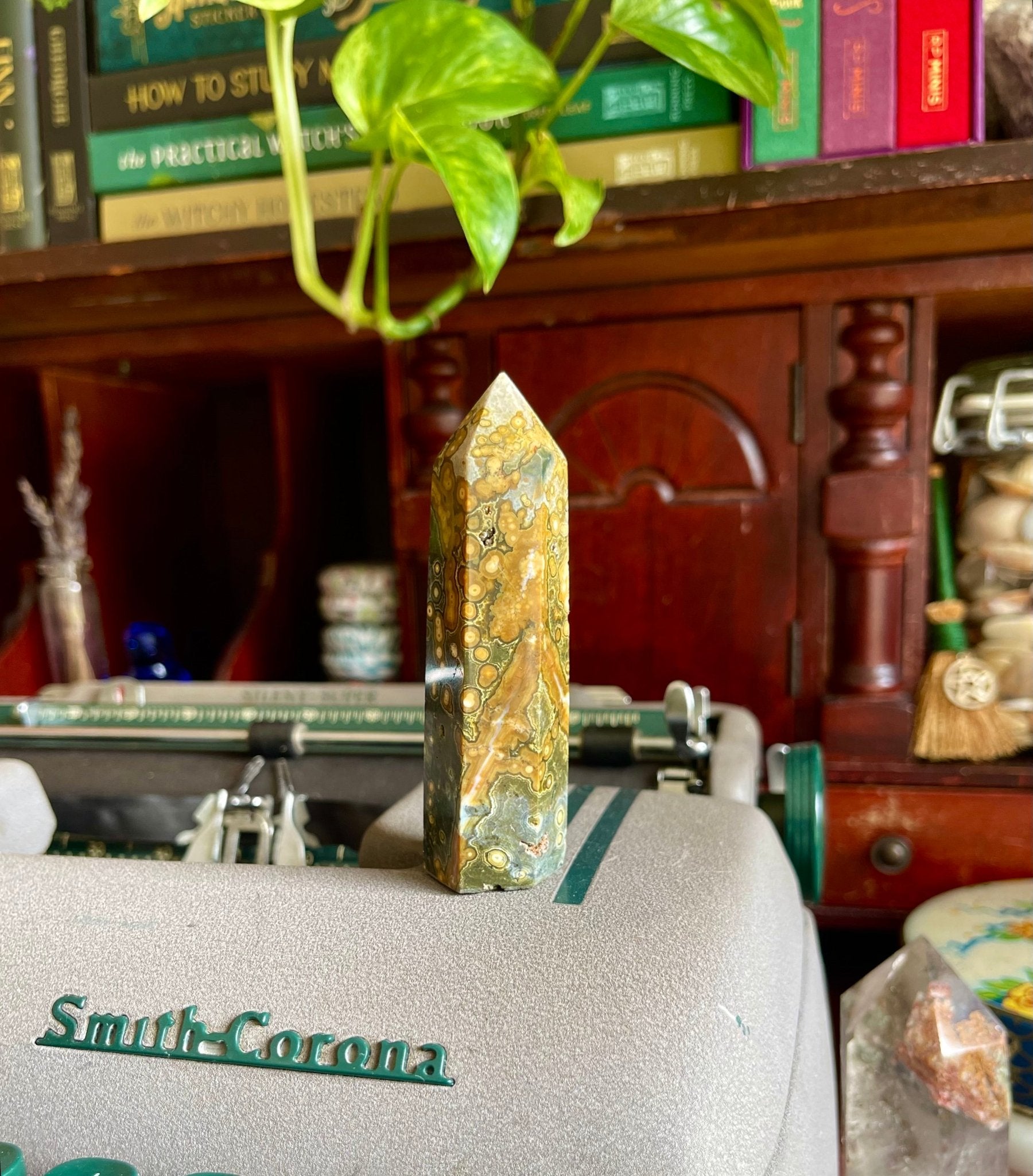 ocean jasper towers (orbicular chalcedony) - lil shop of light & love