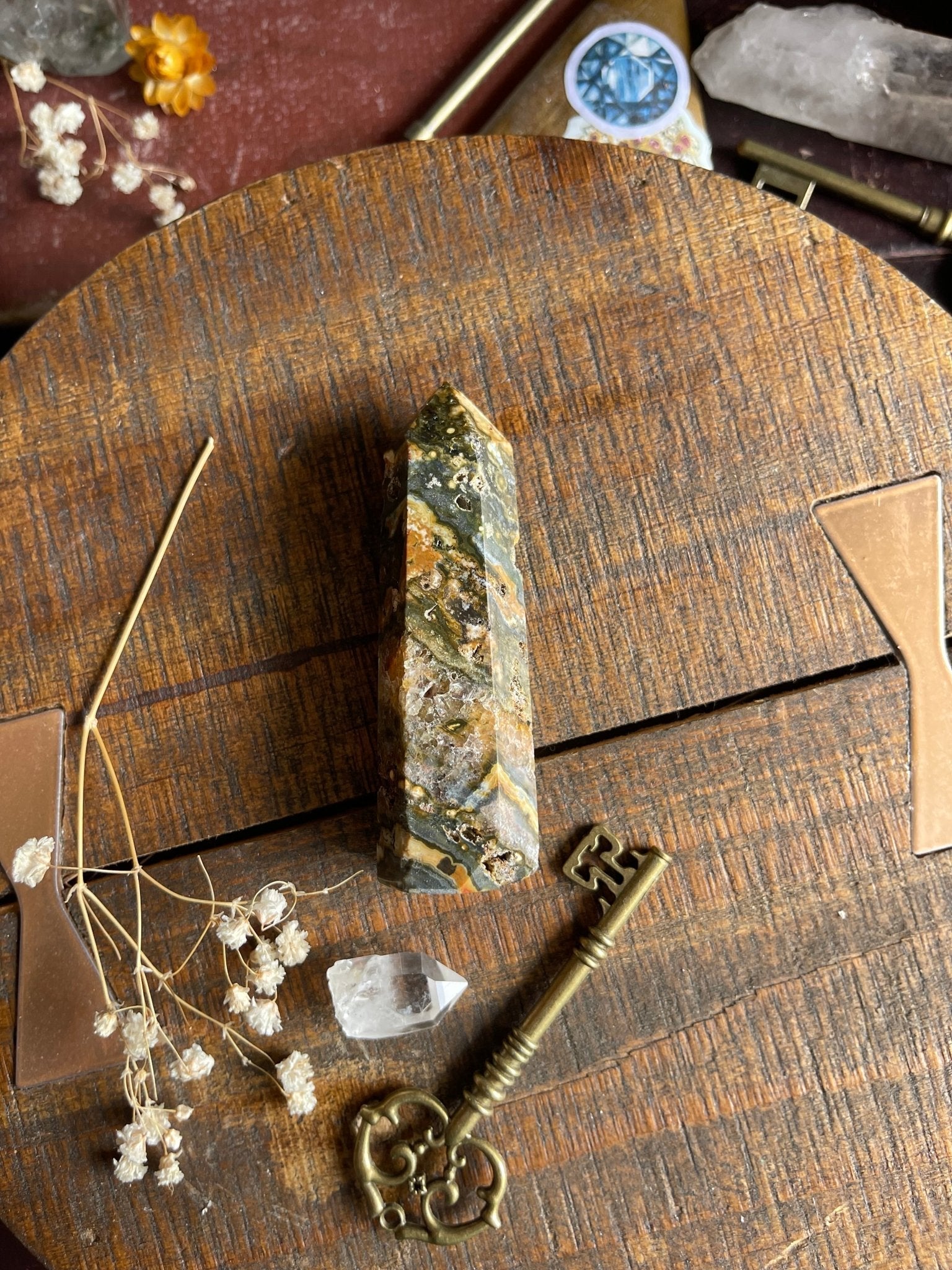 ocean jasper towers (orbicular chalcedony) - lil shop of light & love