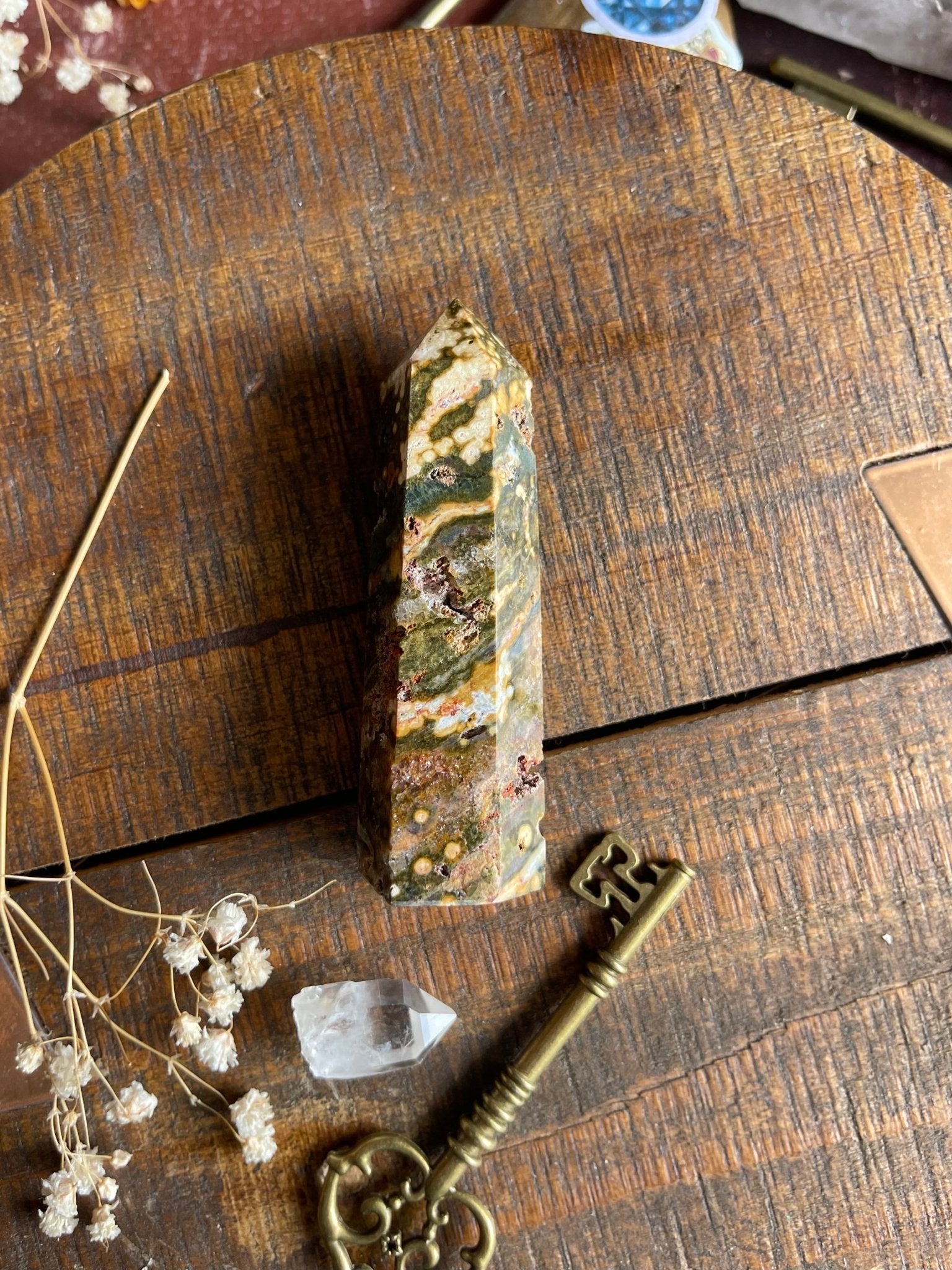 ocean jasper towers (orbicular chalcedony) - lil shop of light & love