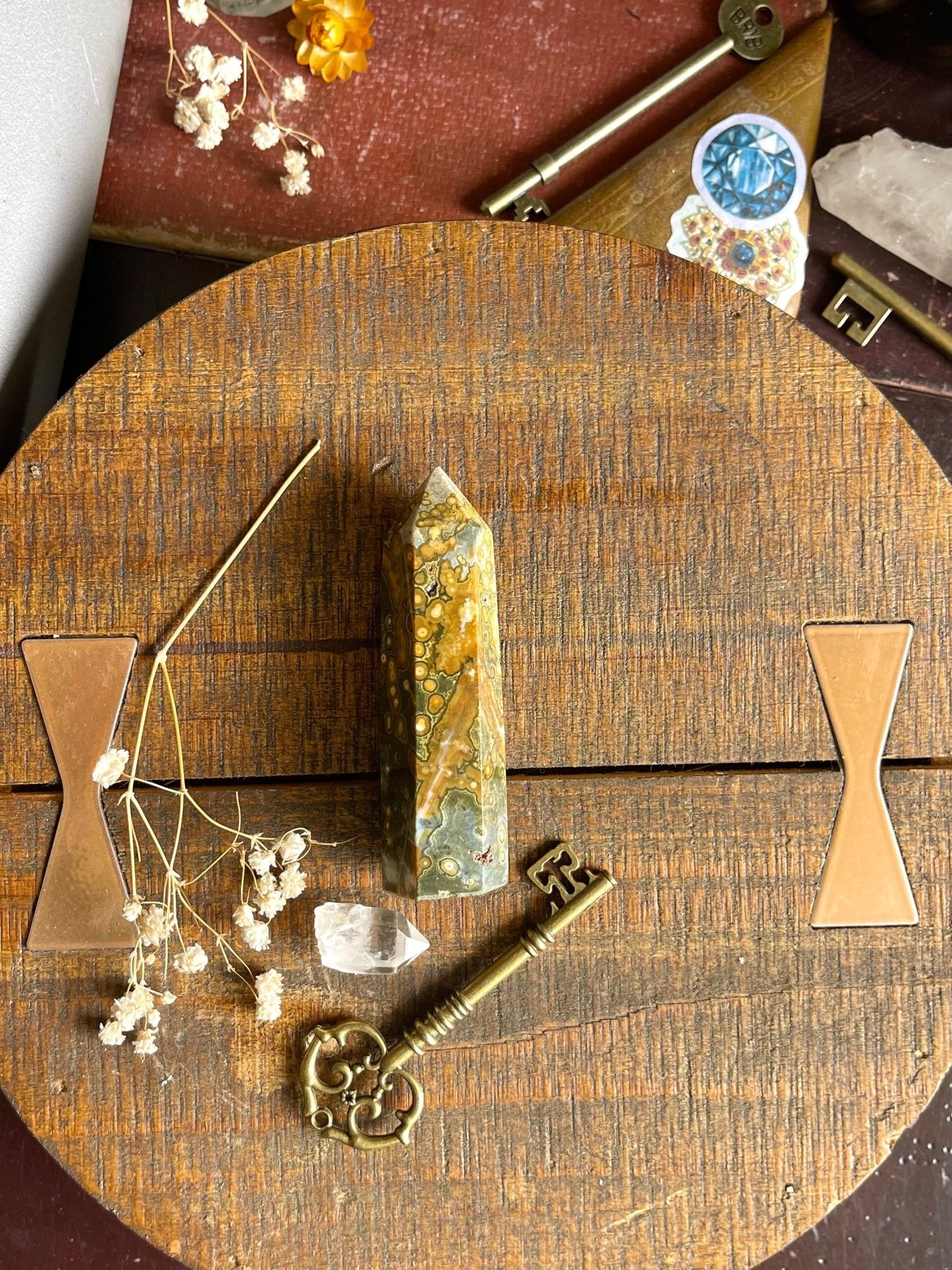 ocean jasper towers (orbicular chalcedony) - lil shop of light & love