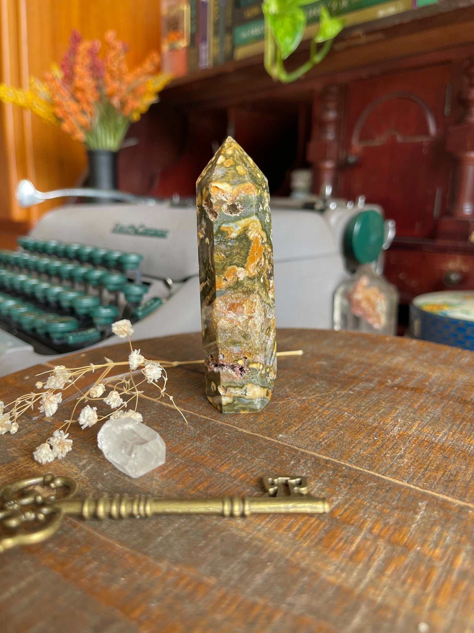 ocean jasper towers (orbicular chalcedony) - lil shop of light & love