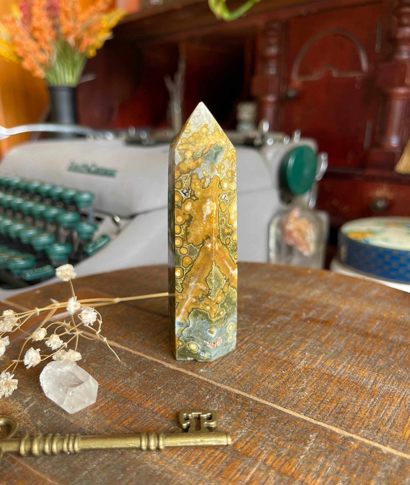 ocean jasper towers (orbicular chalcedony) - lil shop of light & love