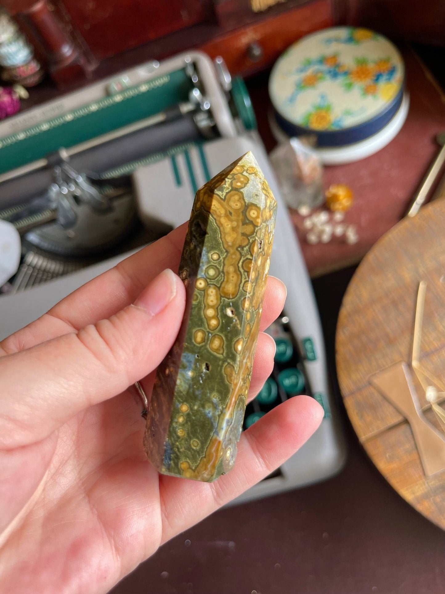 ocean jasper towers (orbicular chalcedony) - lil shop of light & love