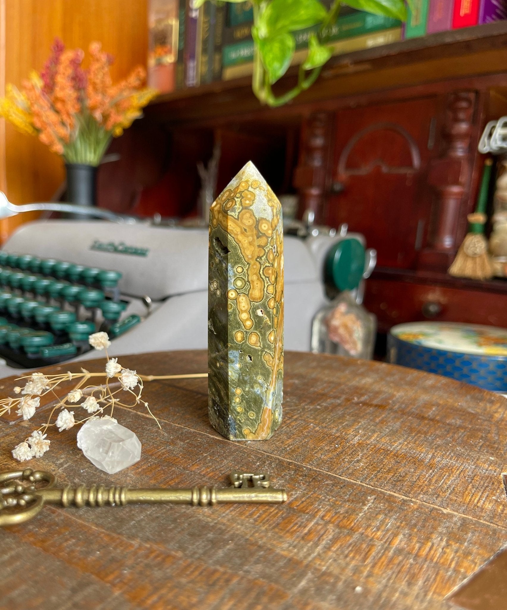 ocean jasper towers (orbicular chalcedony) - lil shop of light & love