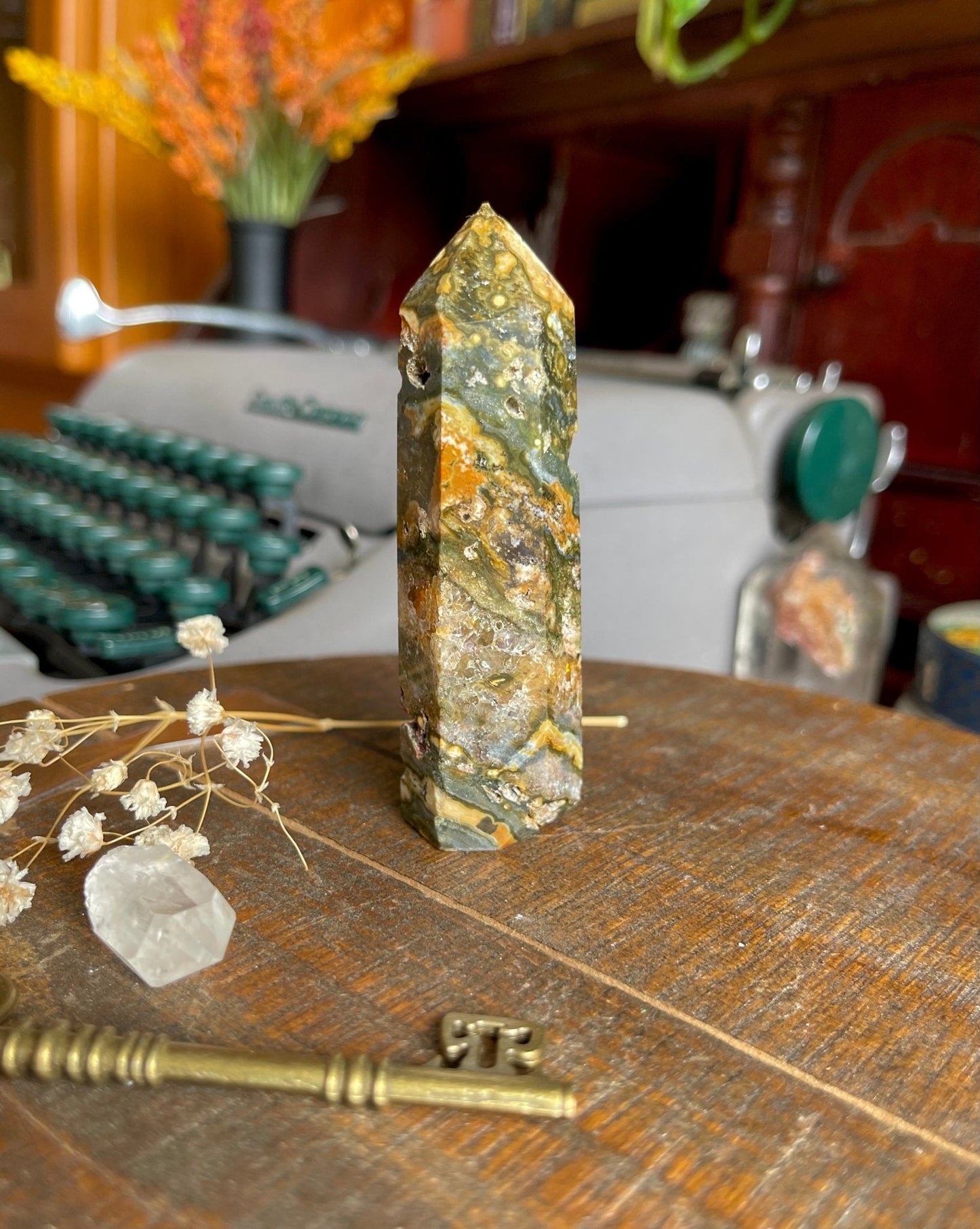 ocean jasper towers (orbicular chalcedony) - lil shop of light & love