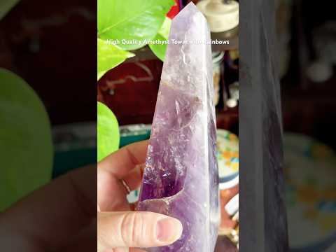 amethyst obelisk | high-quality with rainbows