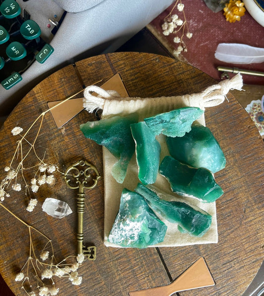 raw chrome chalcedony stones (mtorolite) - Lil Shop of Light & Love