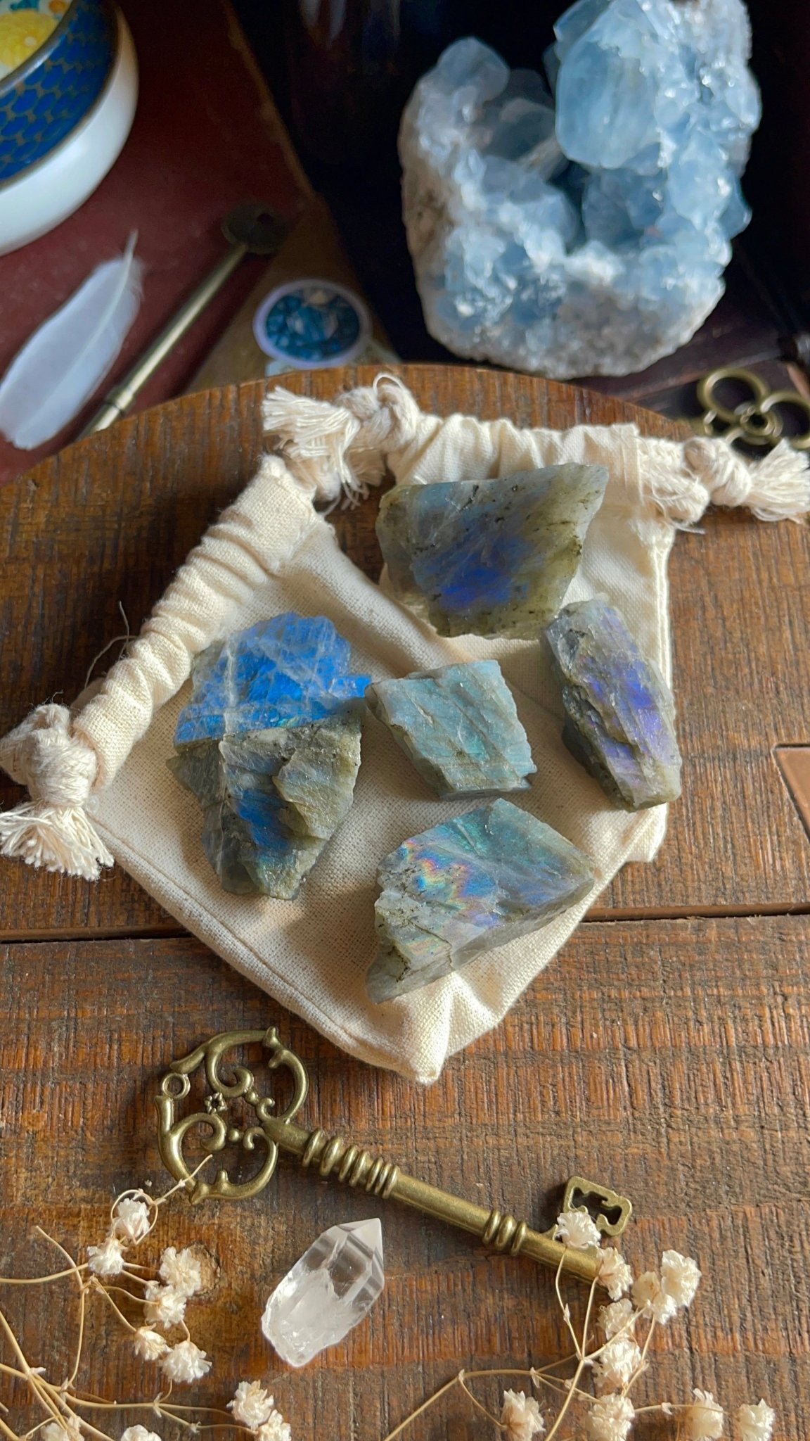 raw labradorite stones (spectrolite) - Lil Shop of Light & Love