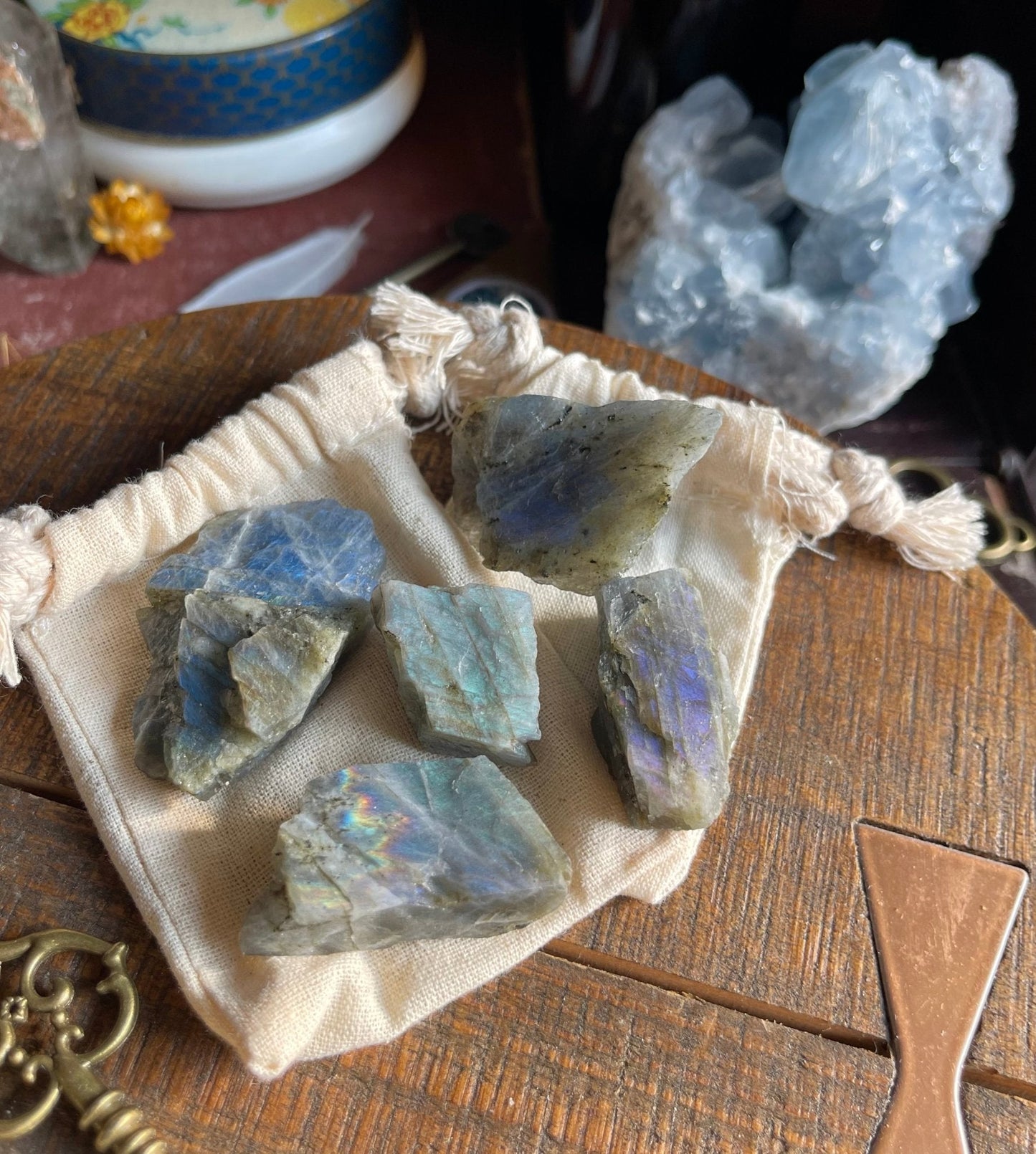 raw labradorite stones (spectrolite) - Lil Shop of Light & Love