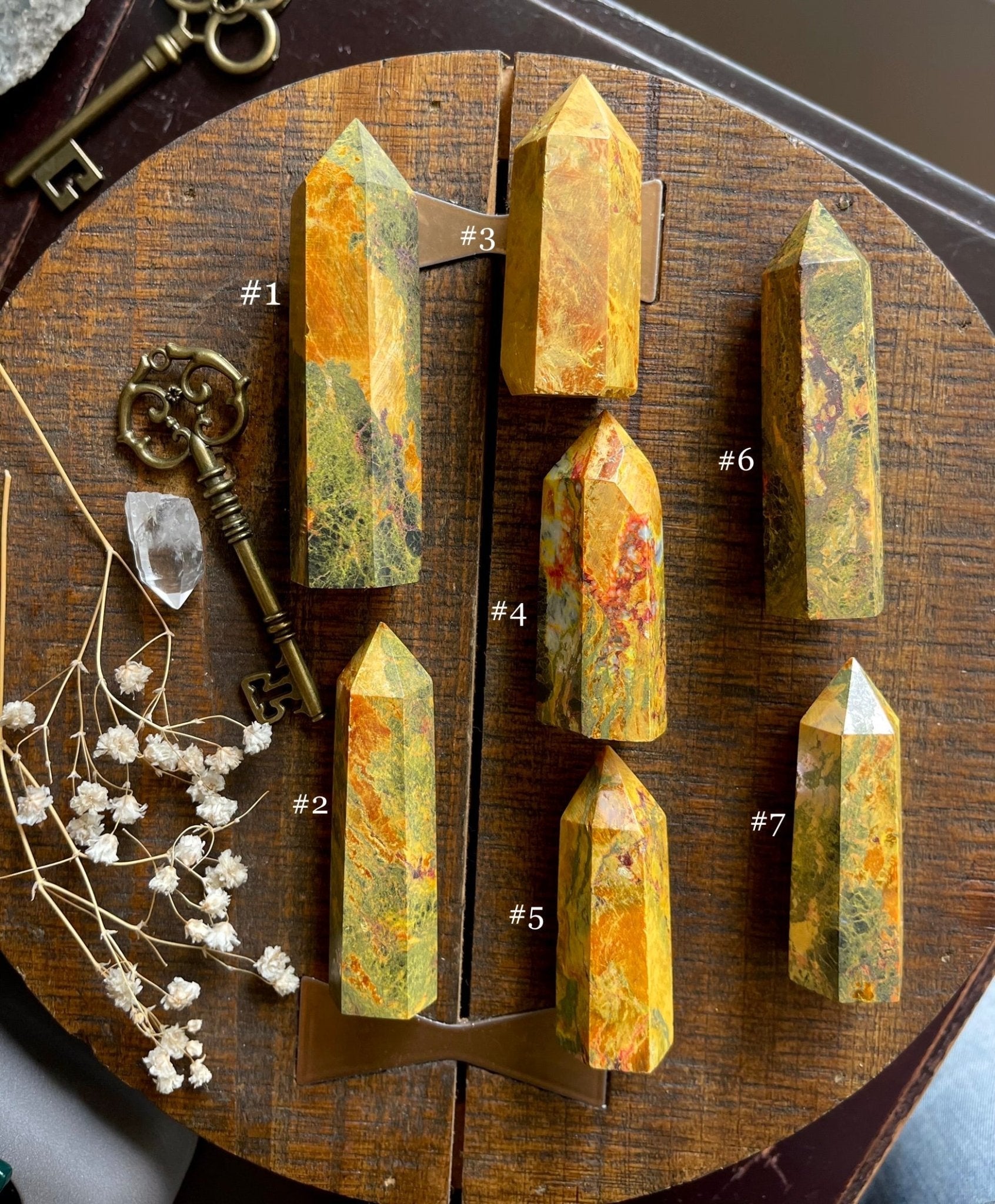 realgar aka “ruby of arsenic” towers - Lil Shop of Light & Love