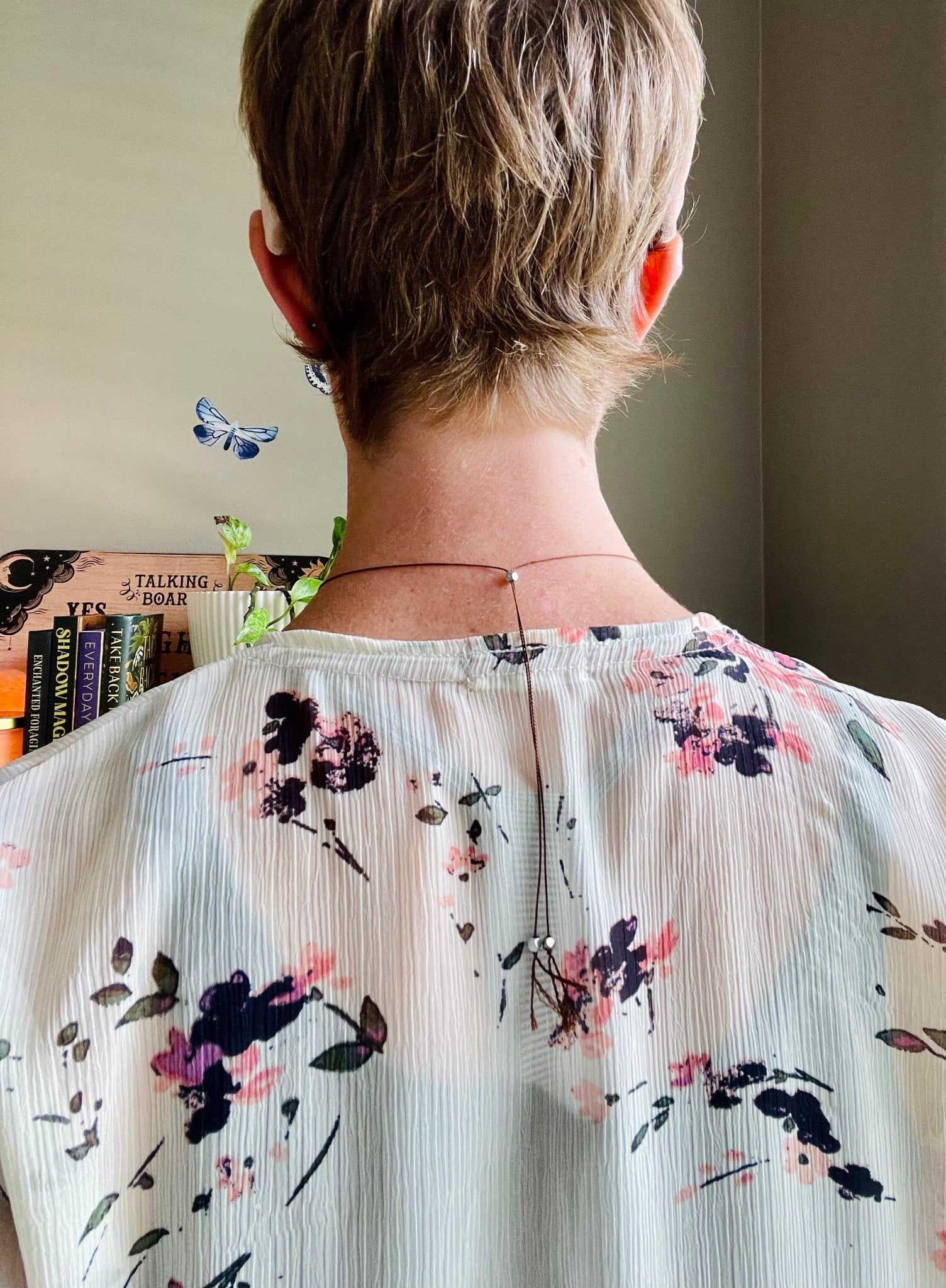 rhodonite silk crystal necklace | adjustable choker - Lil Shop of Light & Love