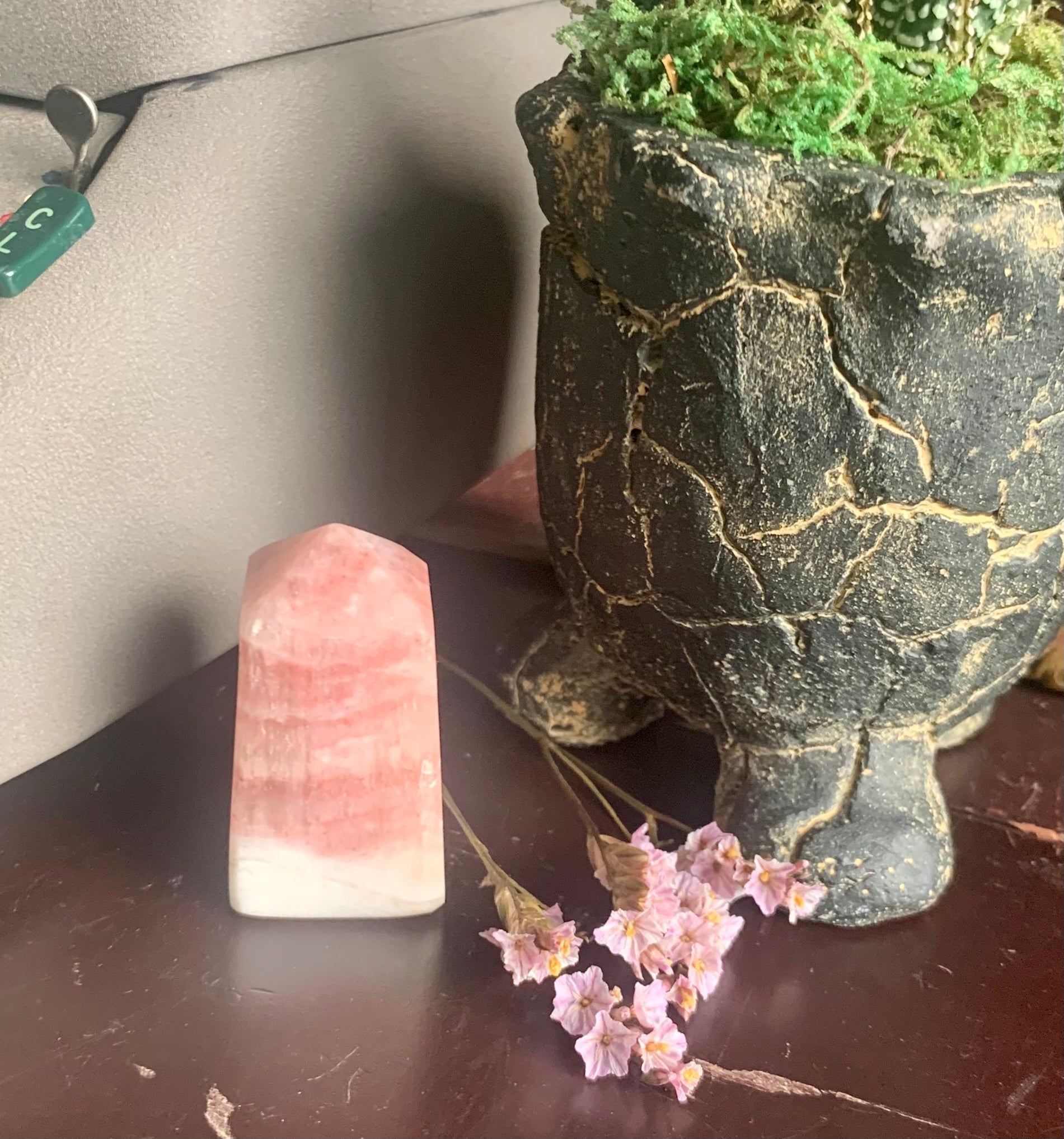 rose calcite towers - Lil Shop of Light & Love
