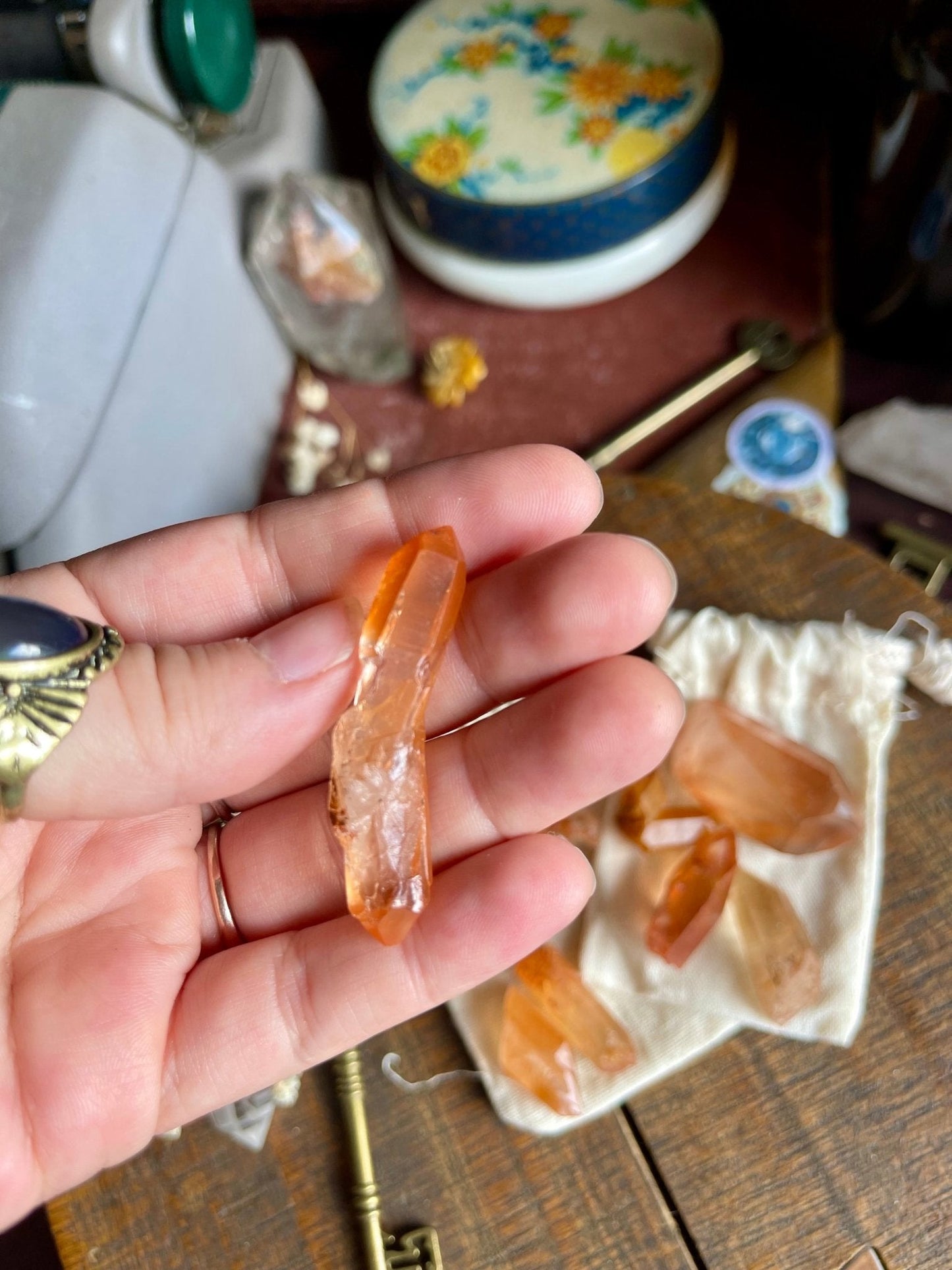 tangerine quartz points - Lil Shop of Light & Love