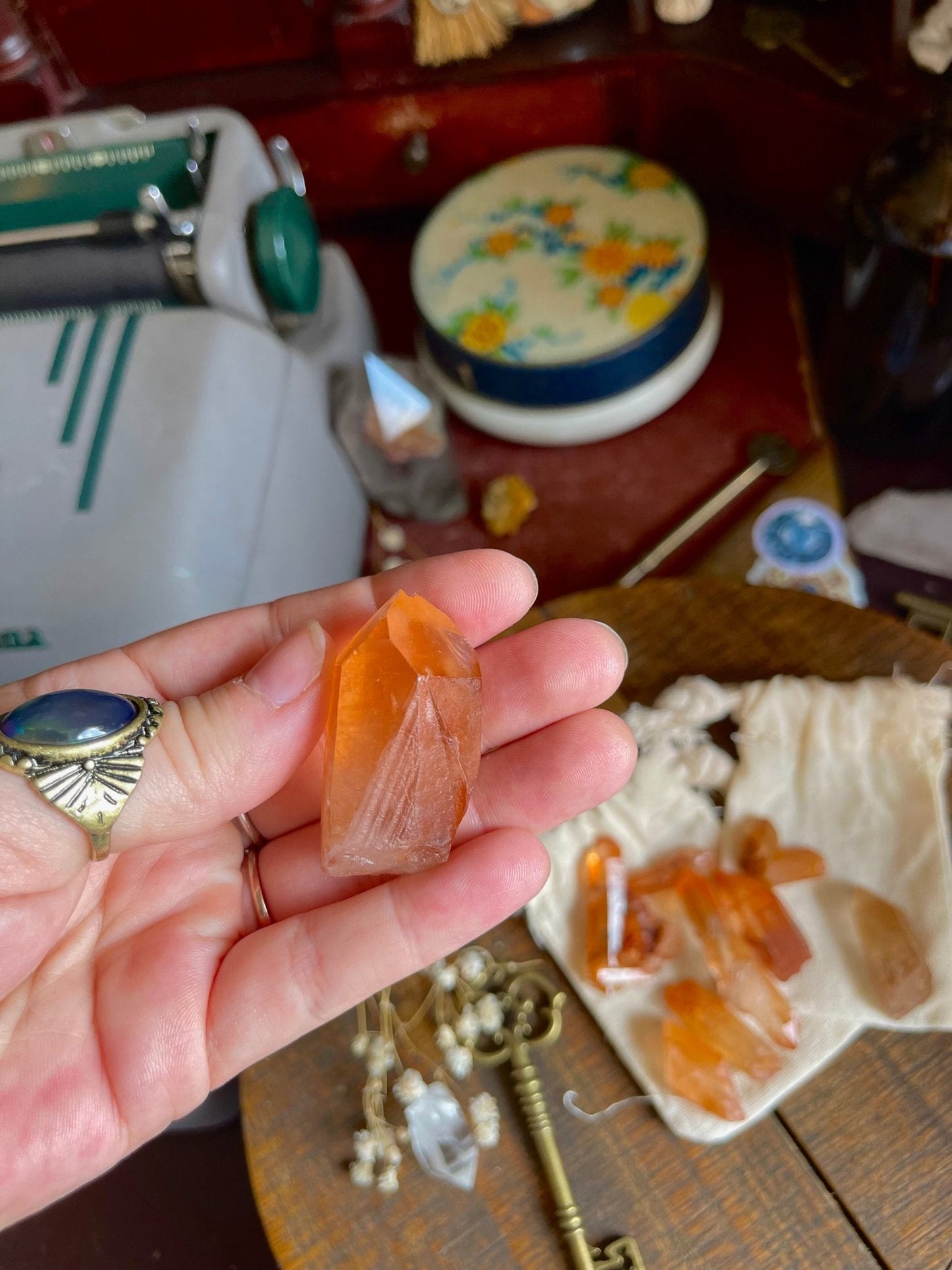 tangerine quartz points - Lil Shop of Light & Love