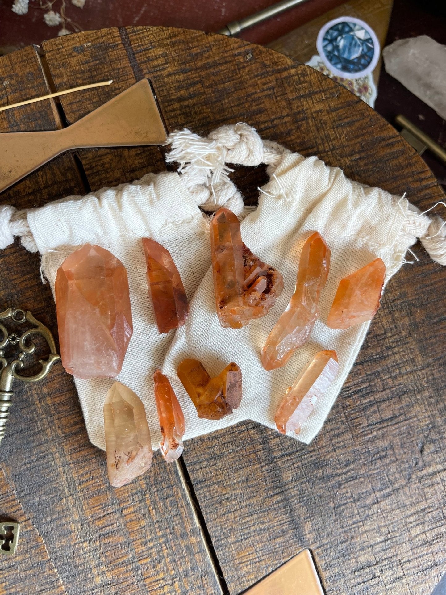 tangerine quartz points - Lil Shop of Light & Love