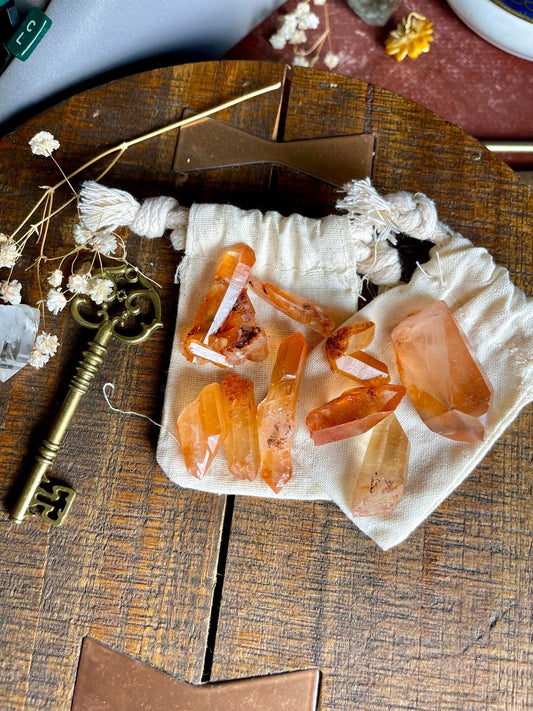 tangerine quartz points - Lil Shop of Light & Love