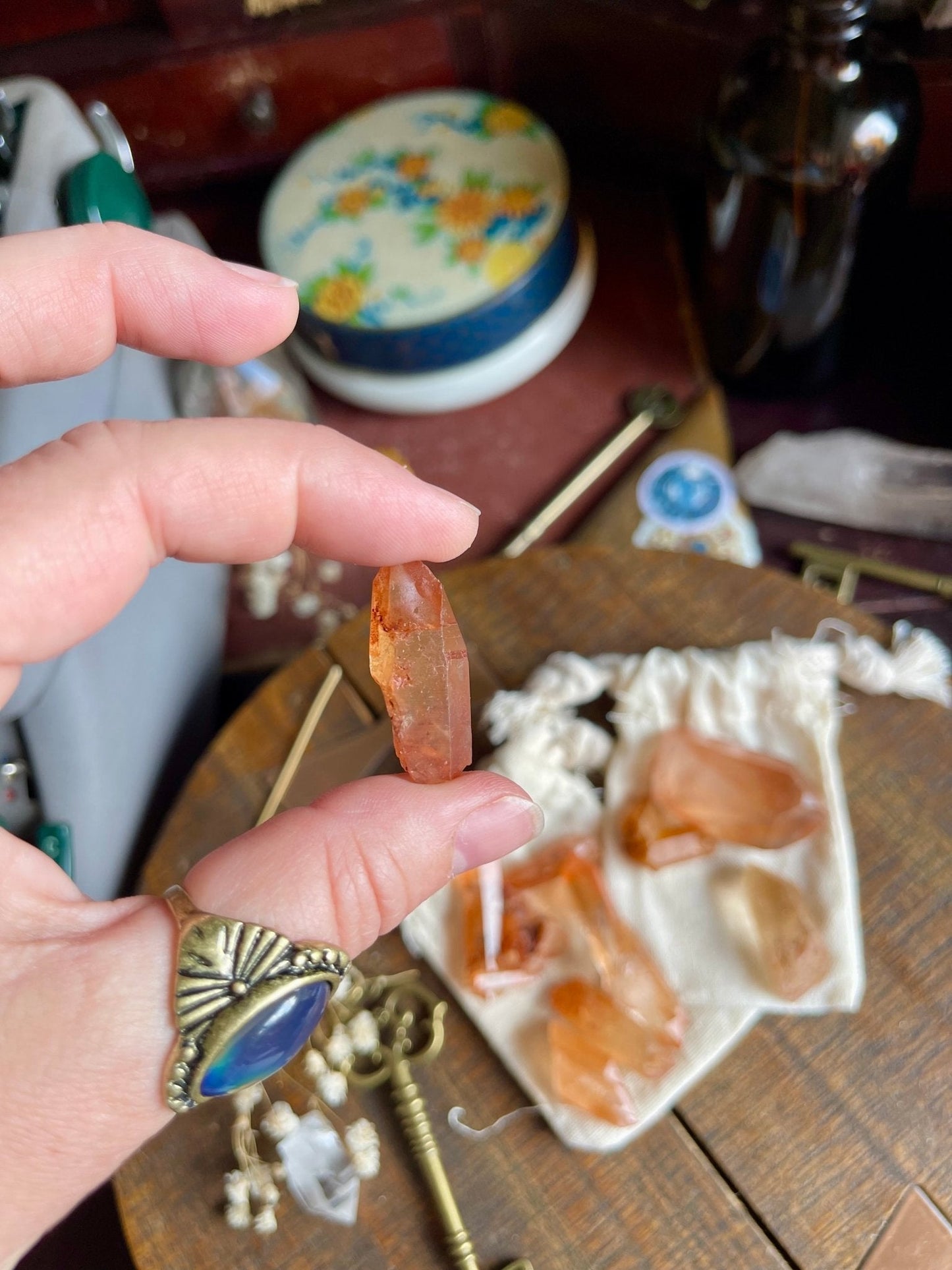 tangerine quartz points - Lil Shop of Light & Love
