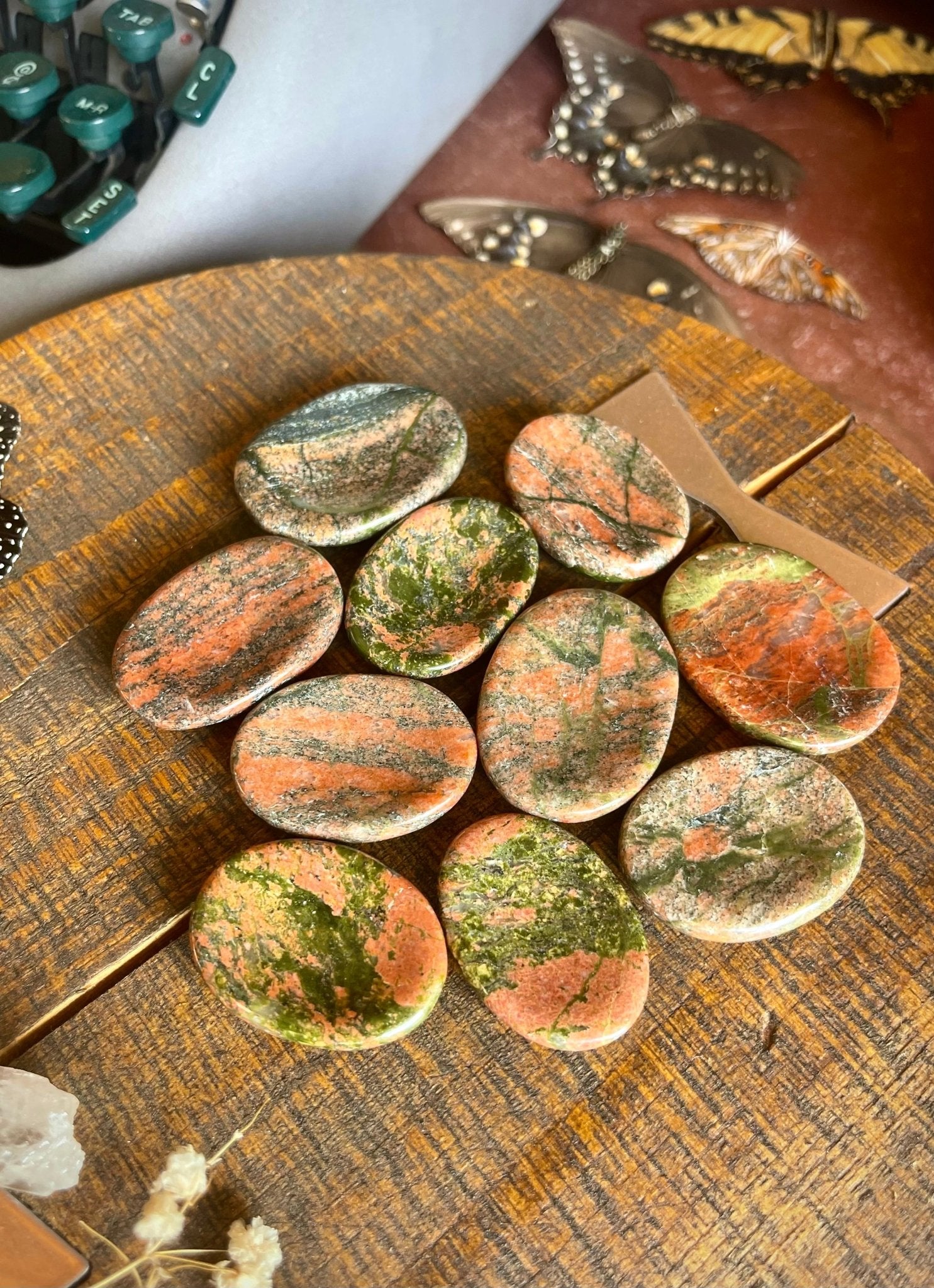 unakite worry stones - Lil Shop of Light & Love