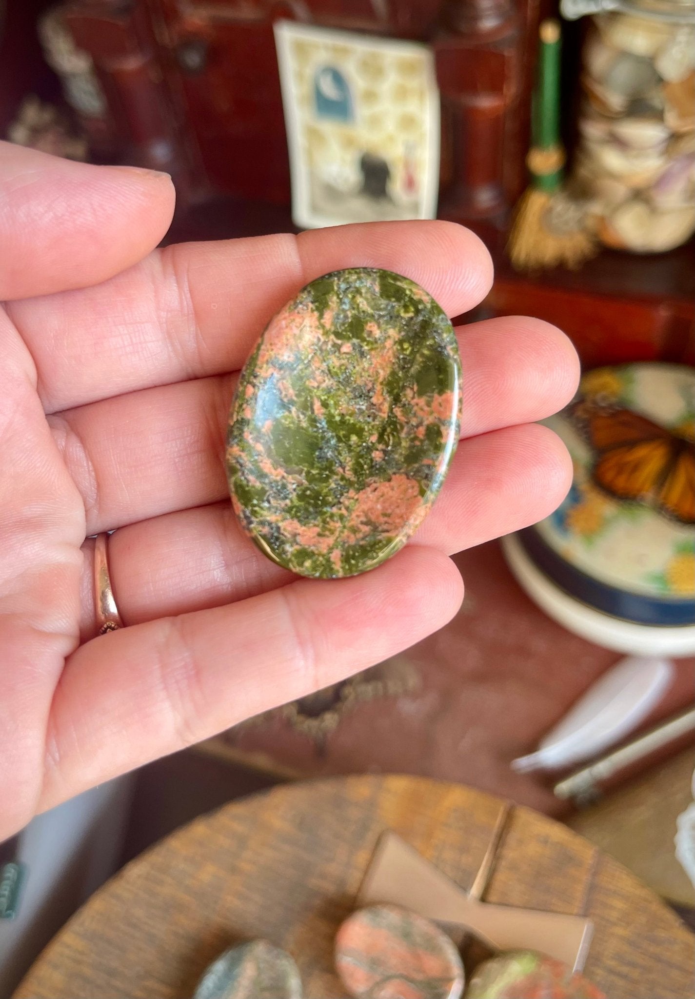 unakite worry stones - Lil Shop of Light & Love