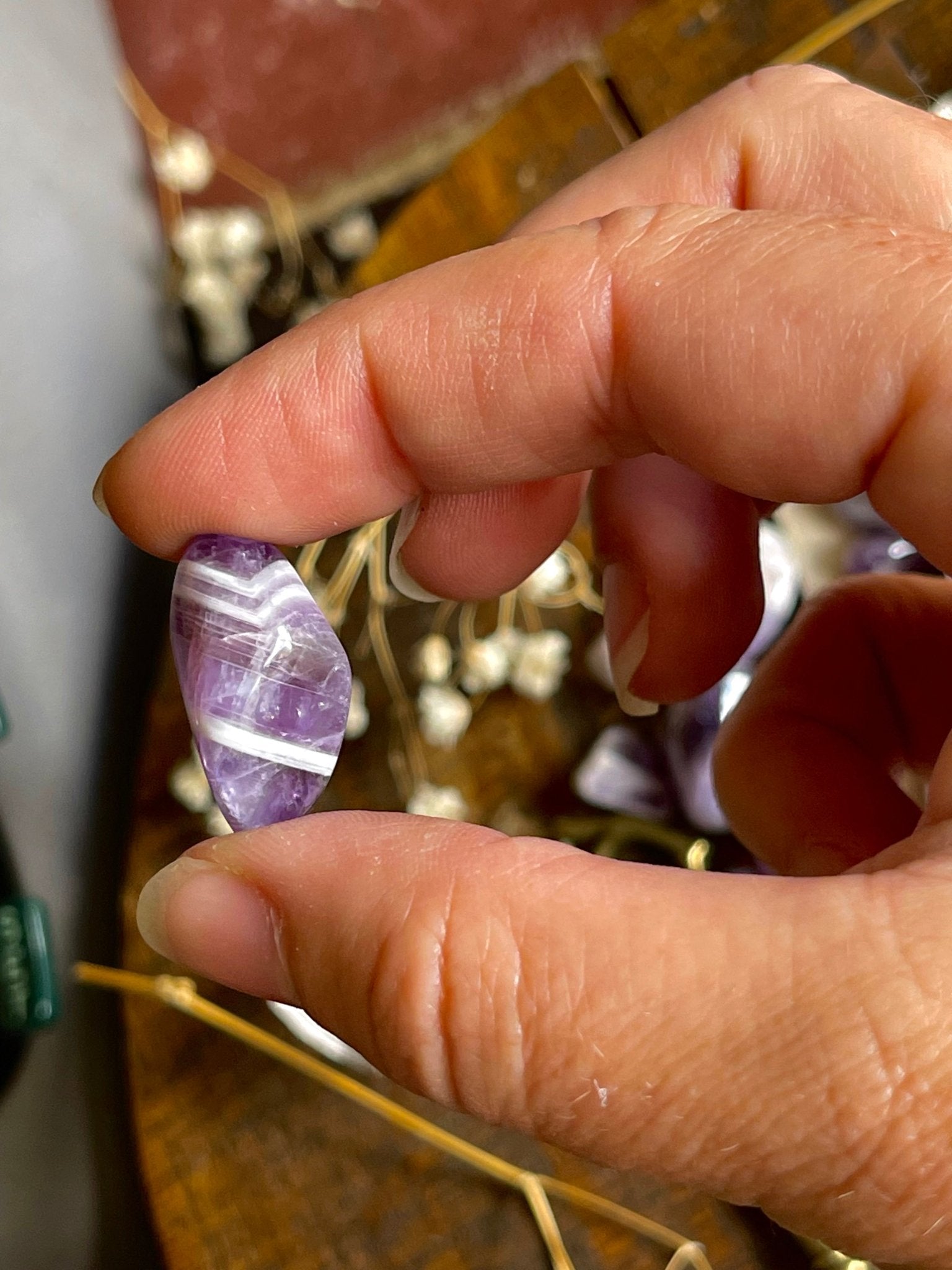 amethyst stones | tumbled - lil shop of light & love
