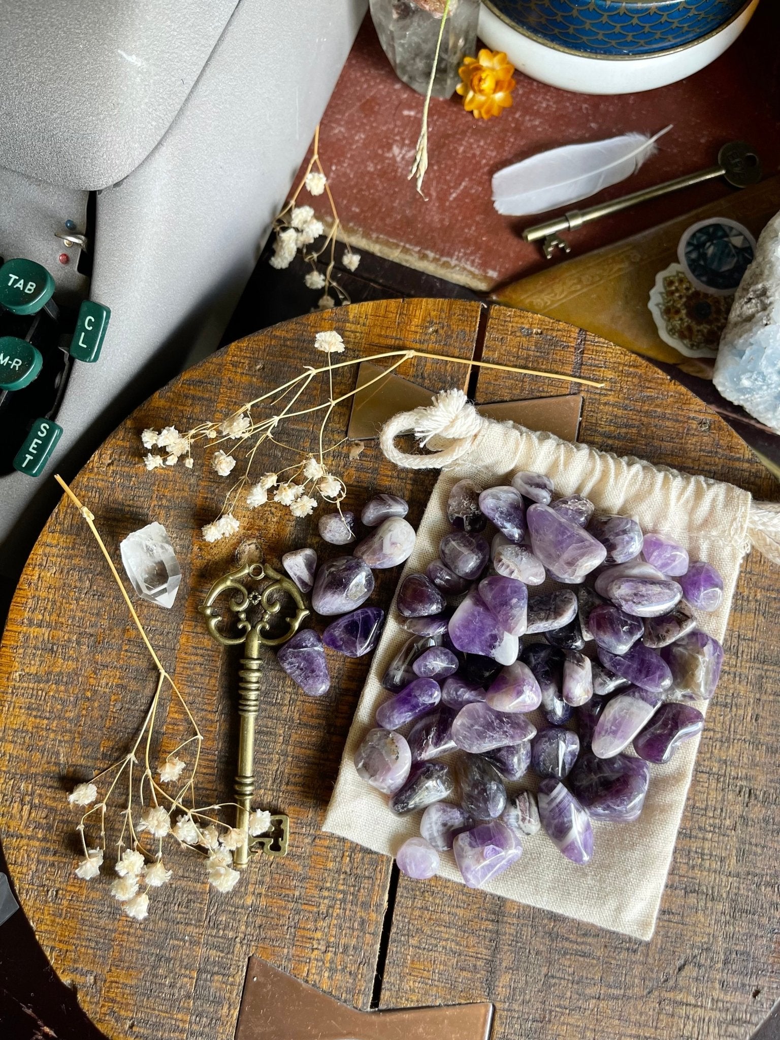 amethyst stones | tumbled - lil shop of light & love